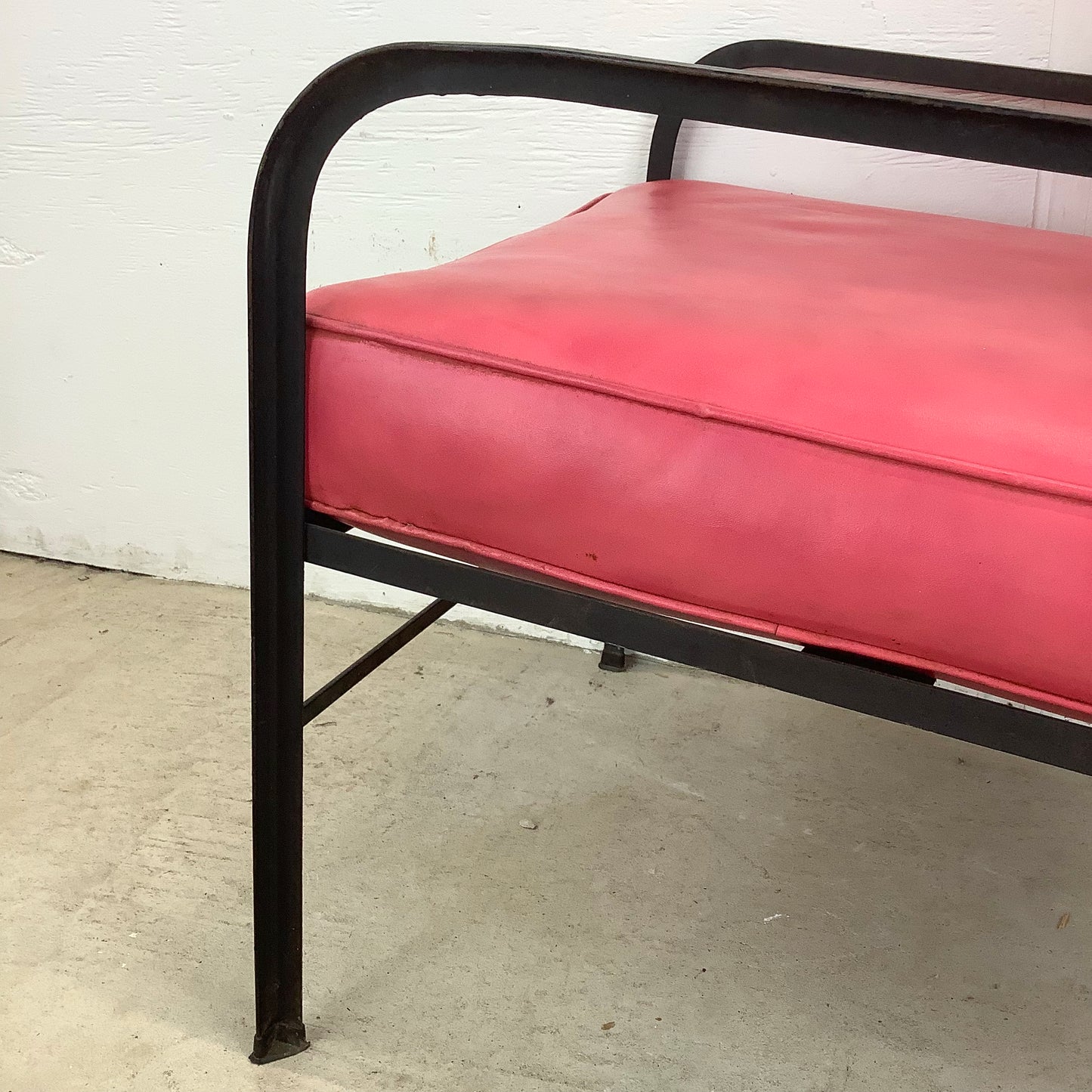 MCM Wrought Iron Patio Chair with Ottoman