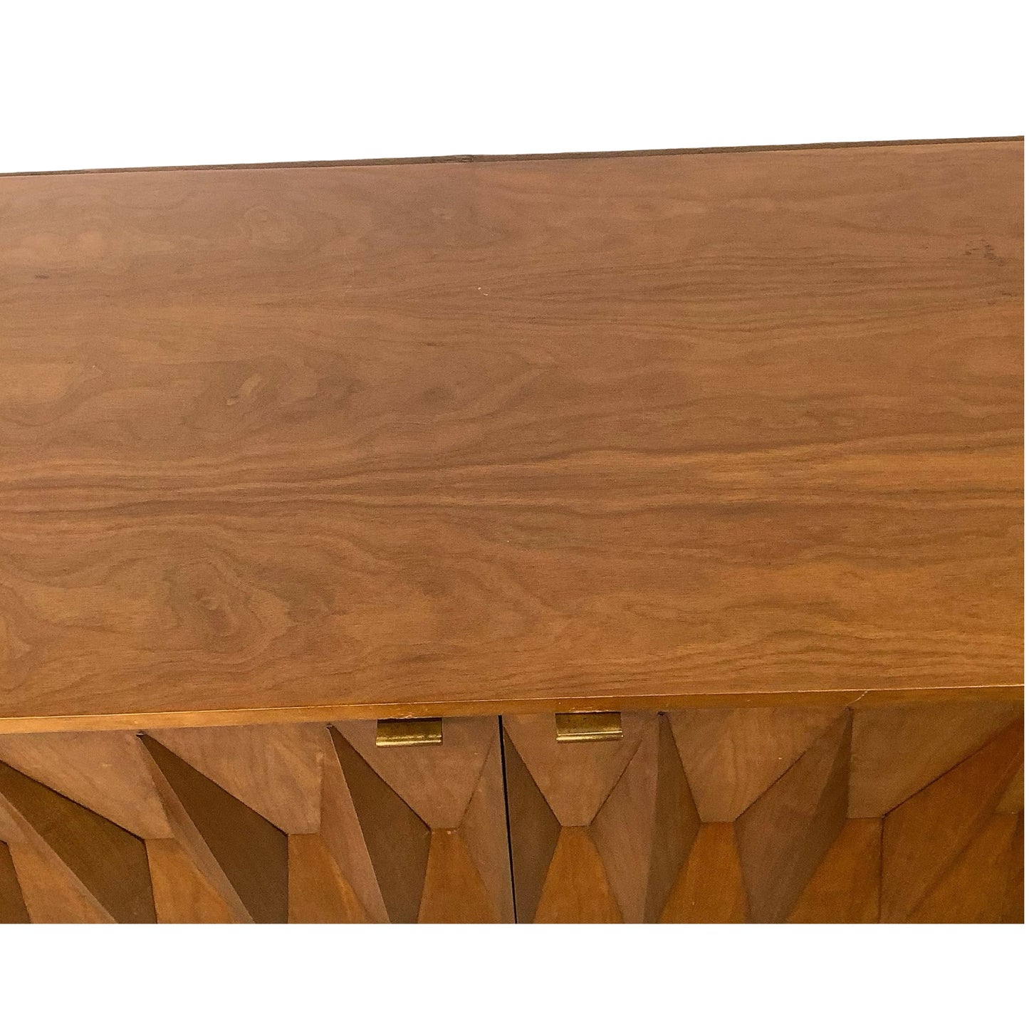 Merton Gershun for American of Martinsville "Harlequin" Walnut Mid-Century Modern Triple Dresser