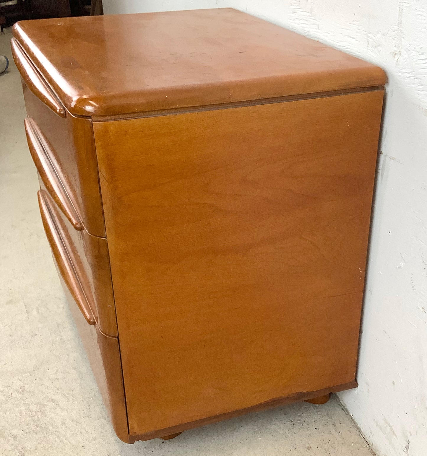 Vintage Three Drawer Bedside Dresser by Heywood Wakefield