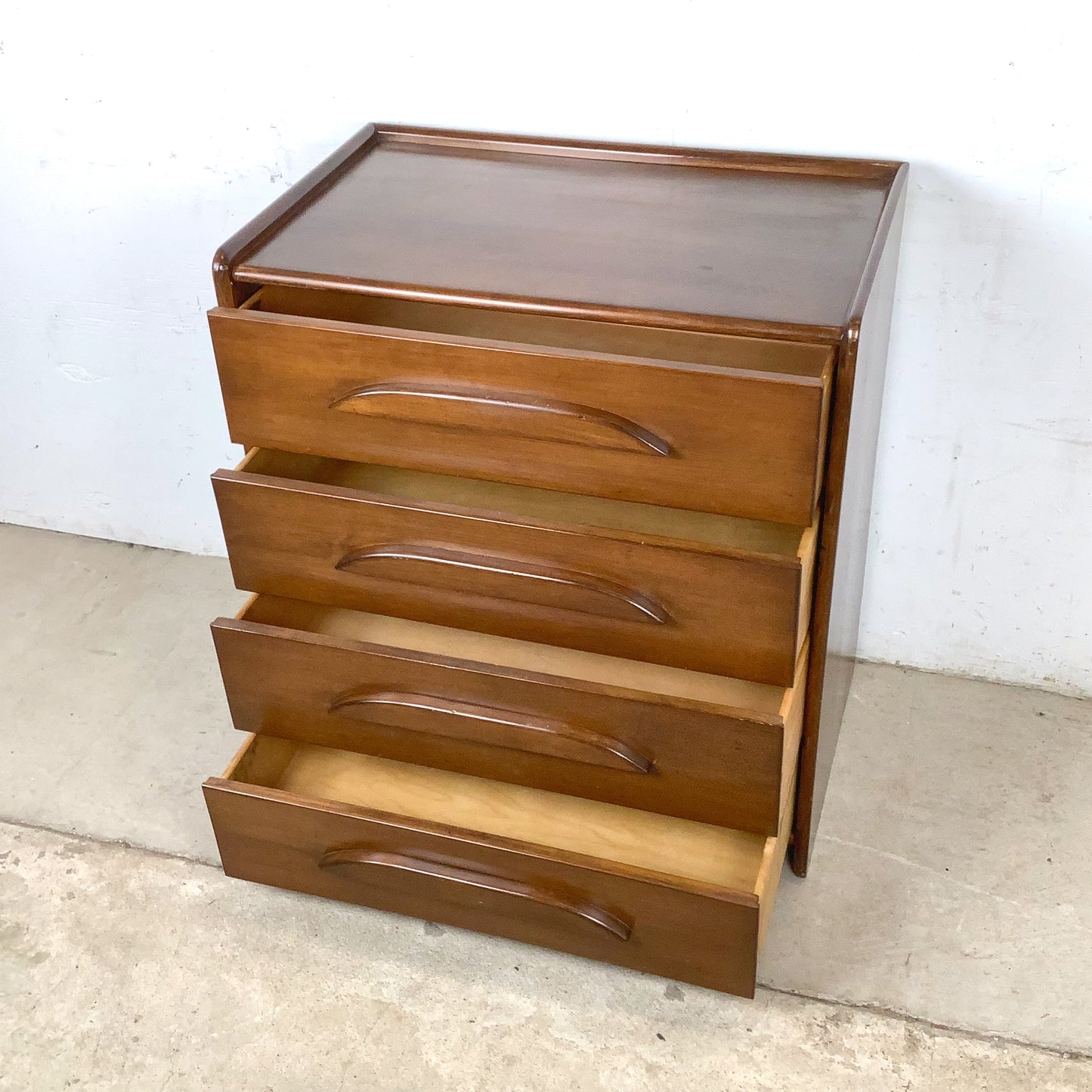 Vintage Templeton Furniture Co. Four-Drawer Walnut Chest