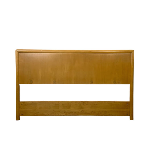 Mid-Century Modern Wood Headboard – Full/Double,  Waterfall Edge, 55"