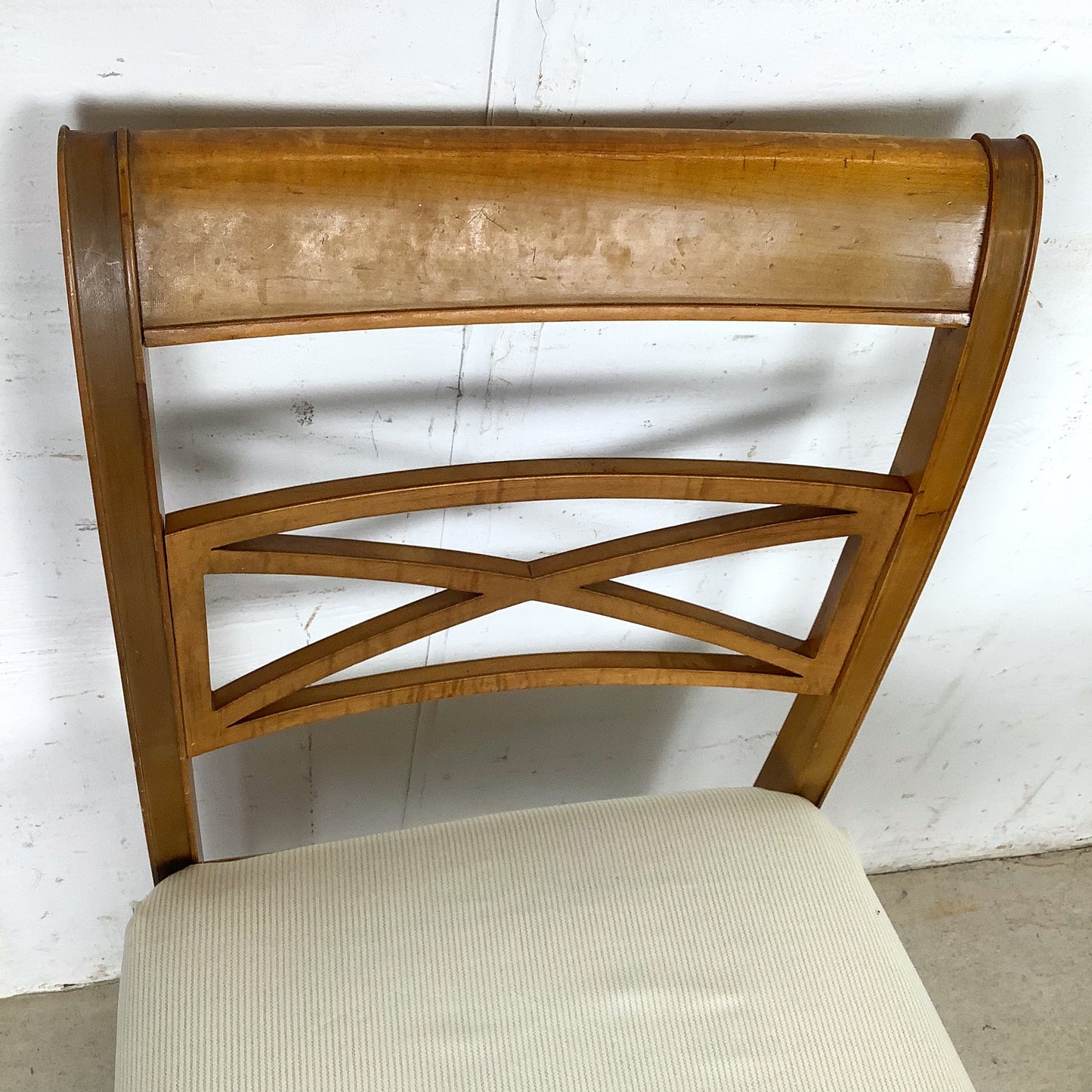 Vintage Neoclassical Style X-Back Side Chair
