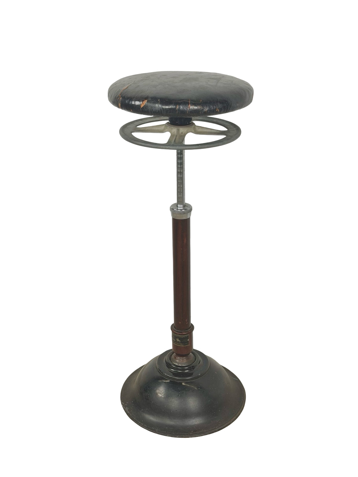 Antique Ritter Model C Adjustable Dental Operating Stool, 1930s Industrial