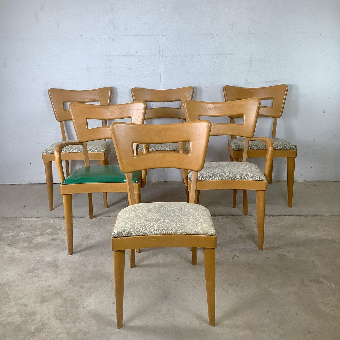 Heywood-Wakefield M 154 "Dog Bone" Dining Chairs — A Set of Six