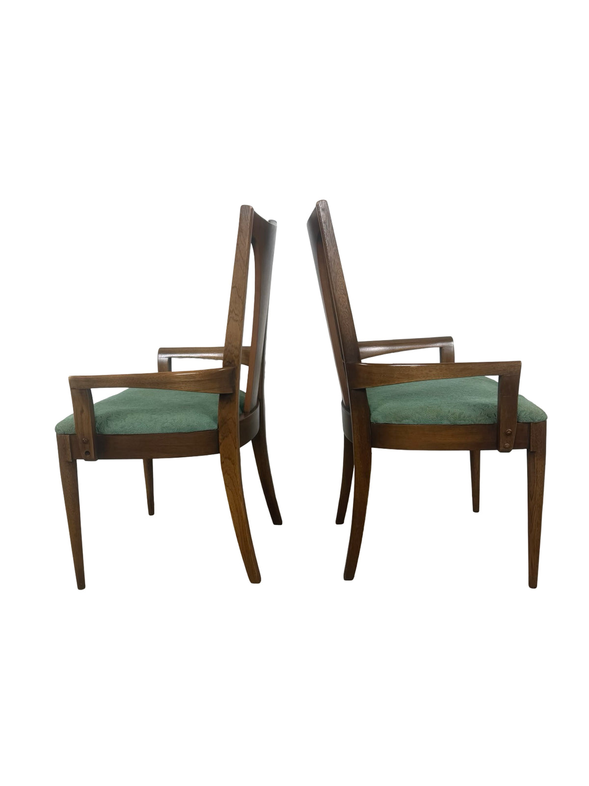 Vintage Broyhill / Lenoir Chair Company Sculptural High-Back Armchairs – Pair