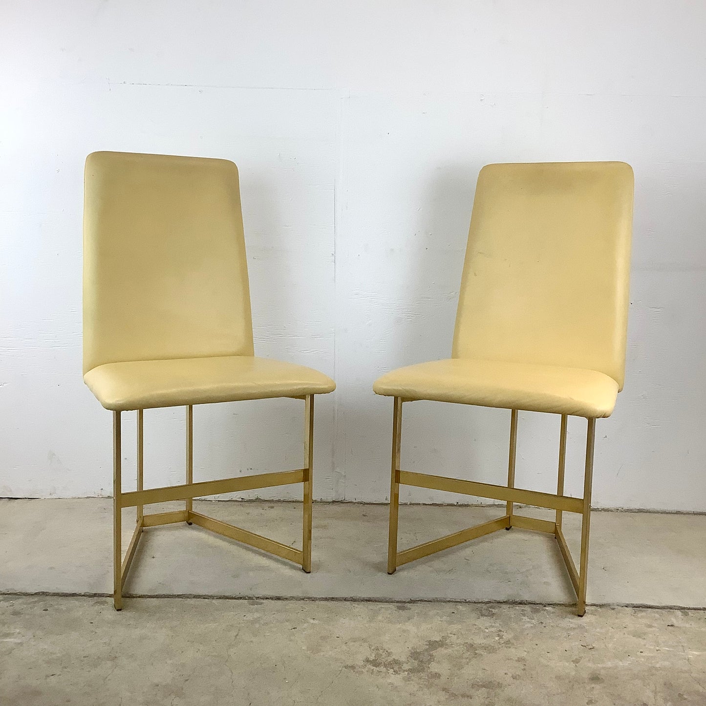 Pair Modern Highback Dining Chairs