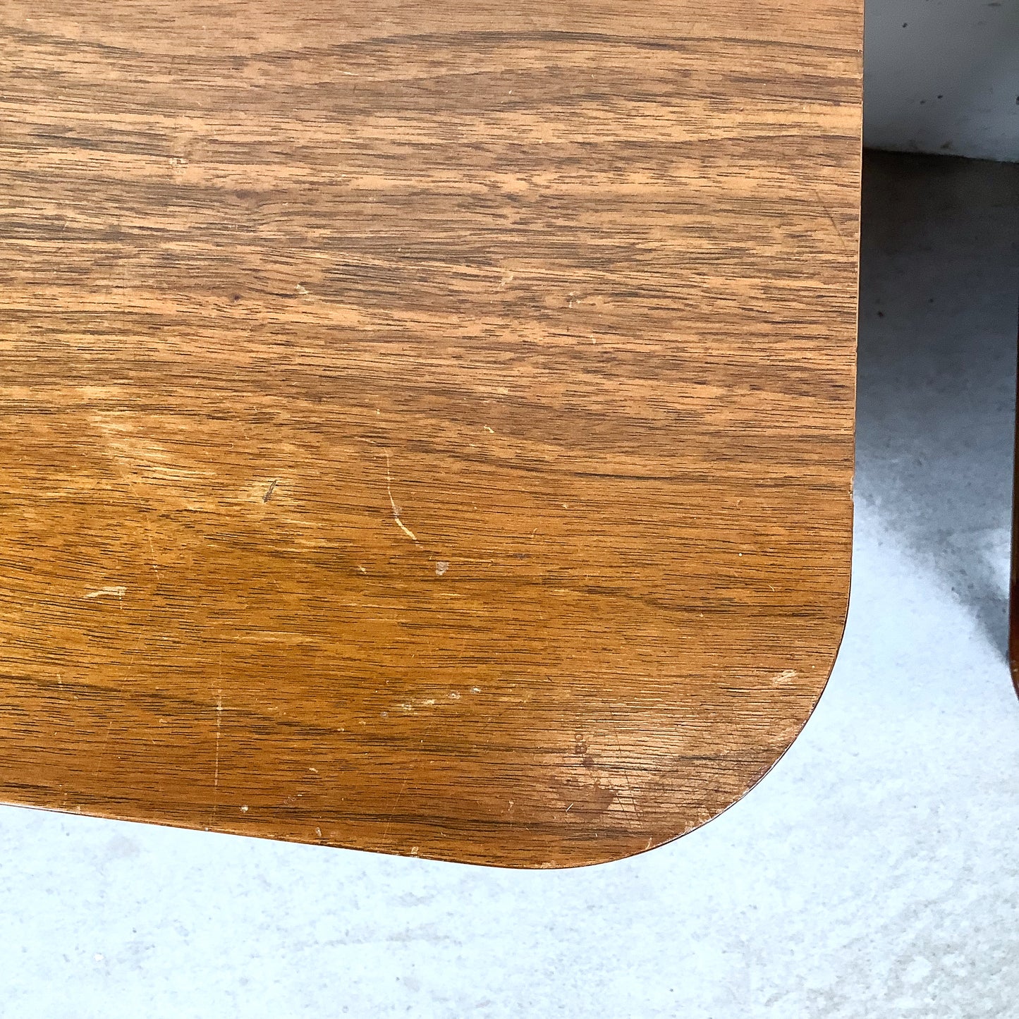 Vintage Mid-Century Walnut Nightstands with Sculpted Door Pulls – Pair