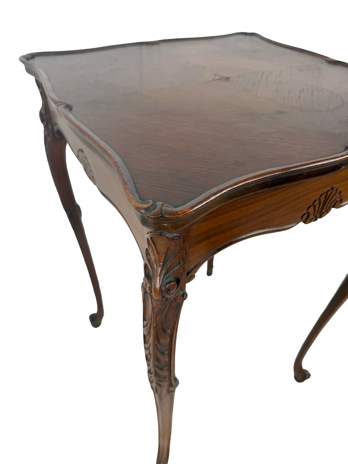 Vintage French Provincial Tall Square Occasional Table