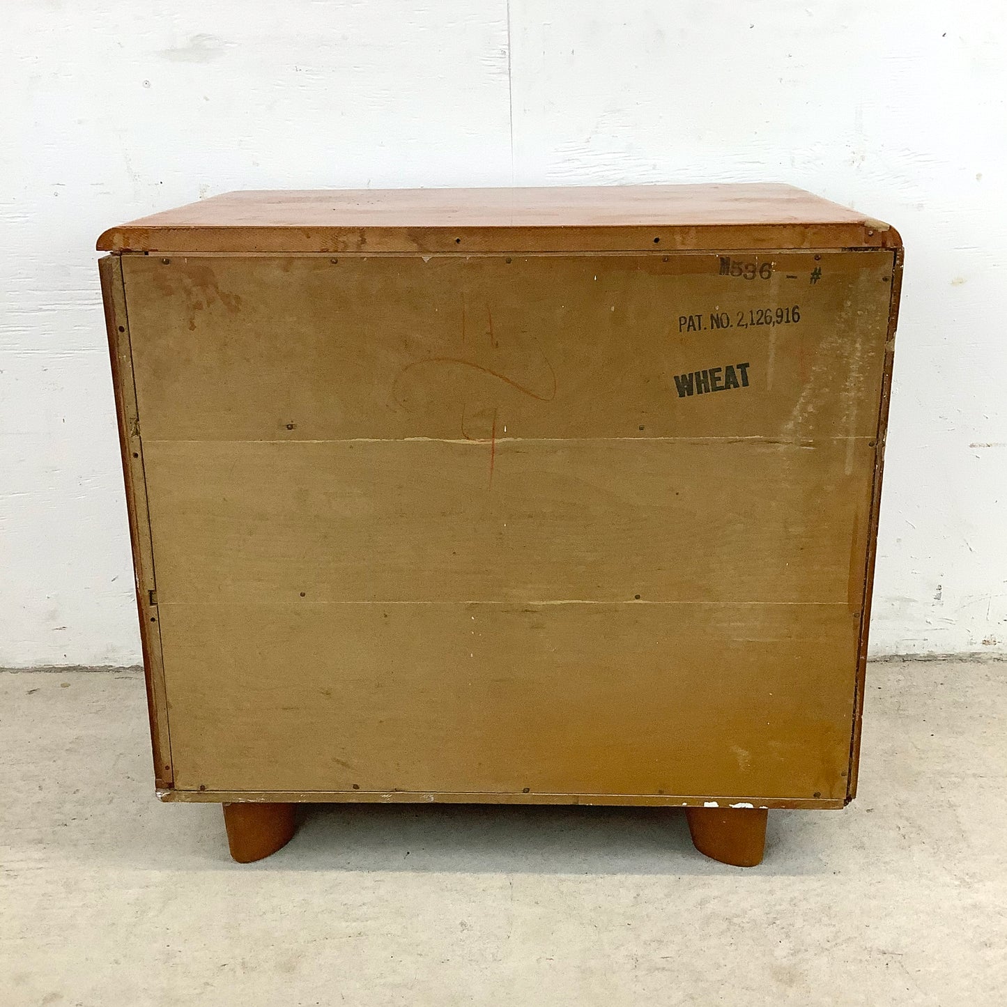 Vintage Three Drawer Bedside Dresser by Heywood Wakefield