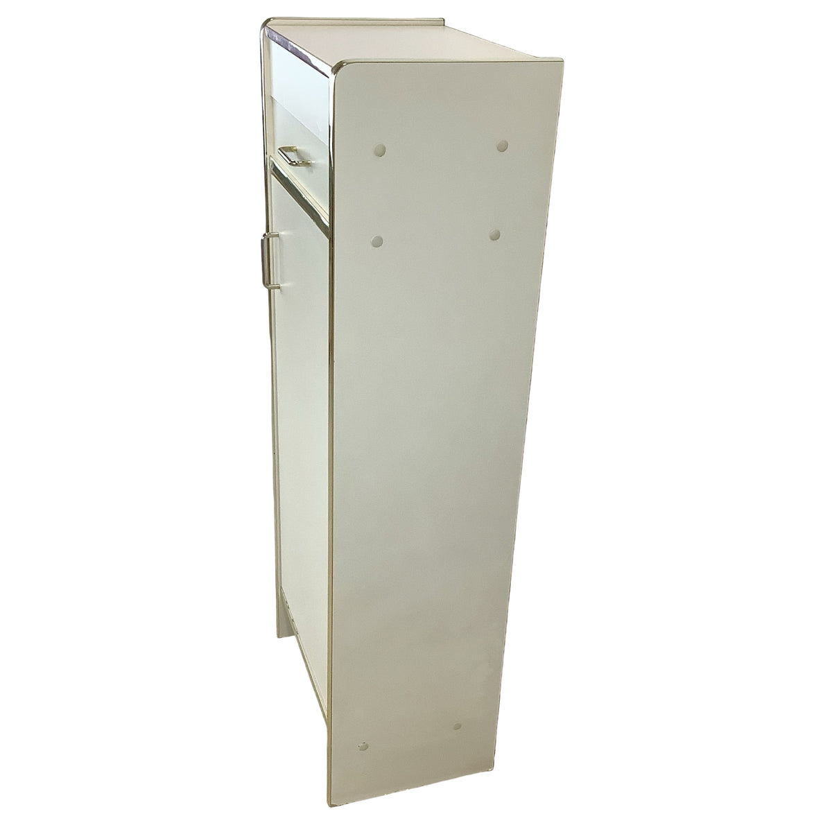 Vintage 1980s Postmodern Jewelry Armoire with Gold-Tone Trim