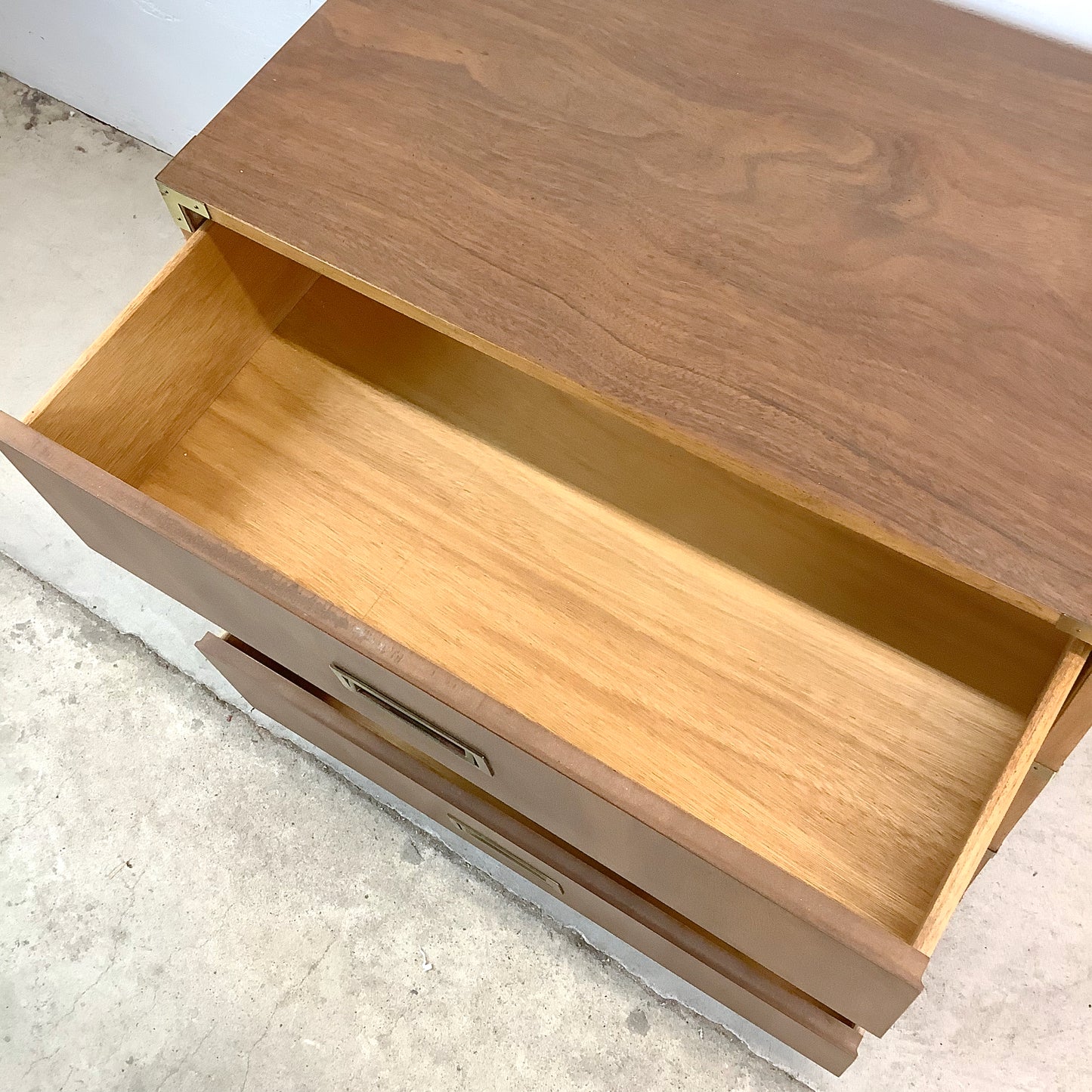 Vintage Three Drawer Campaign Dresser