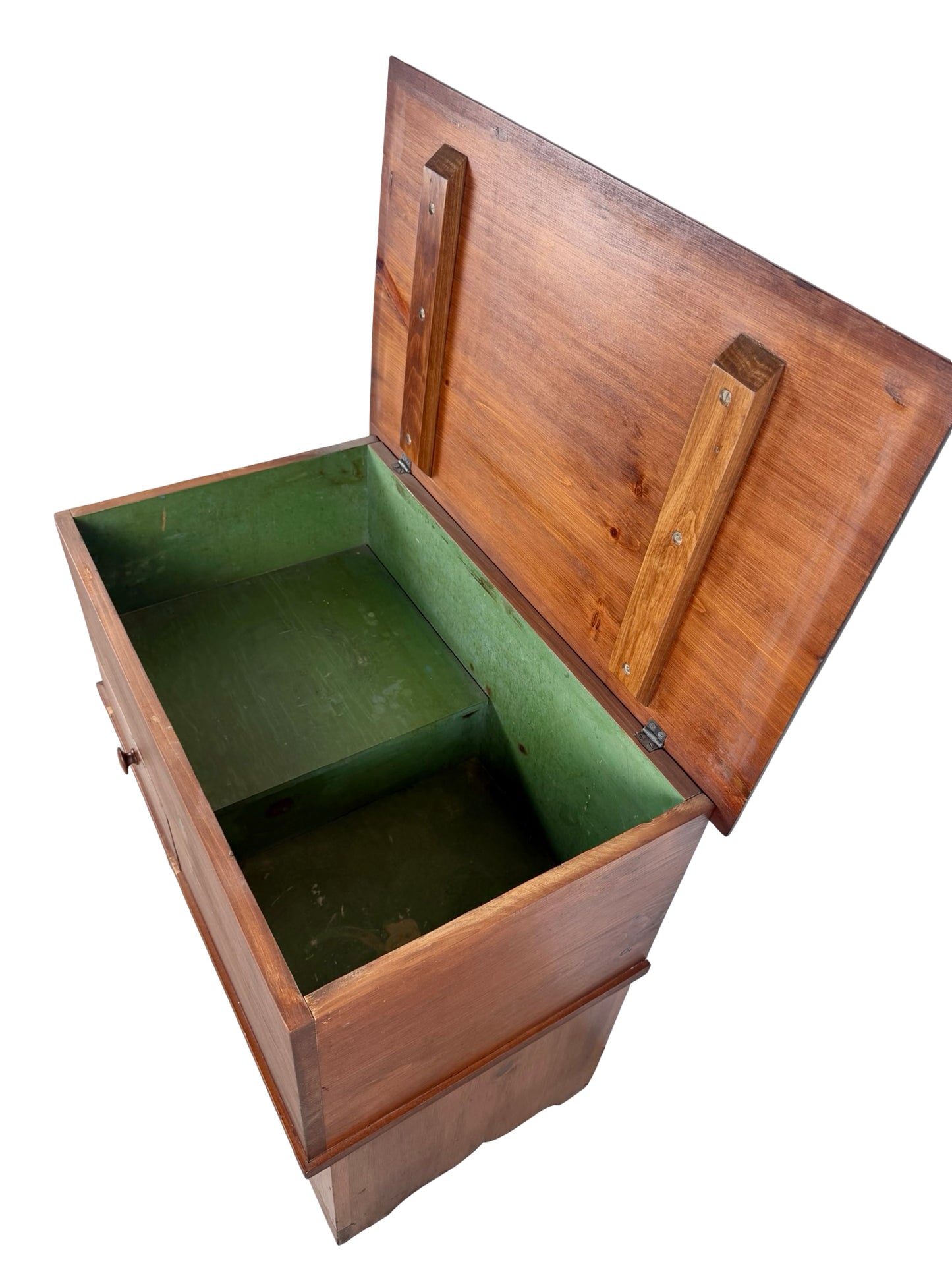 Rustic Pine Dry Sink Storage Cabinet with Lift Top, Drawer & Cupboard