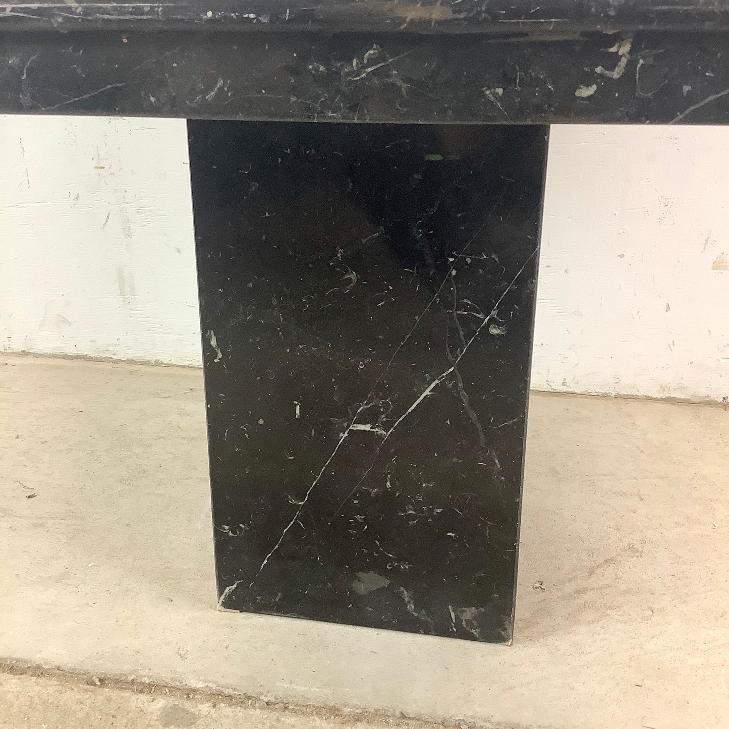 Nero Marquina Black Marble Square Side table