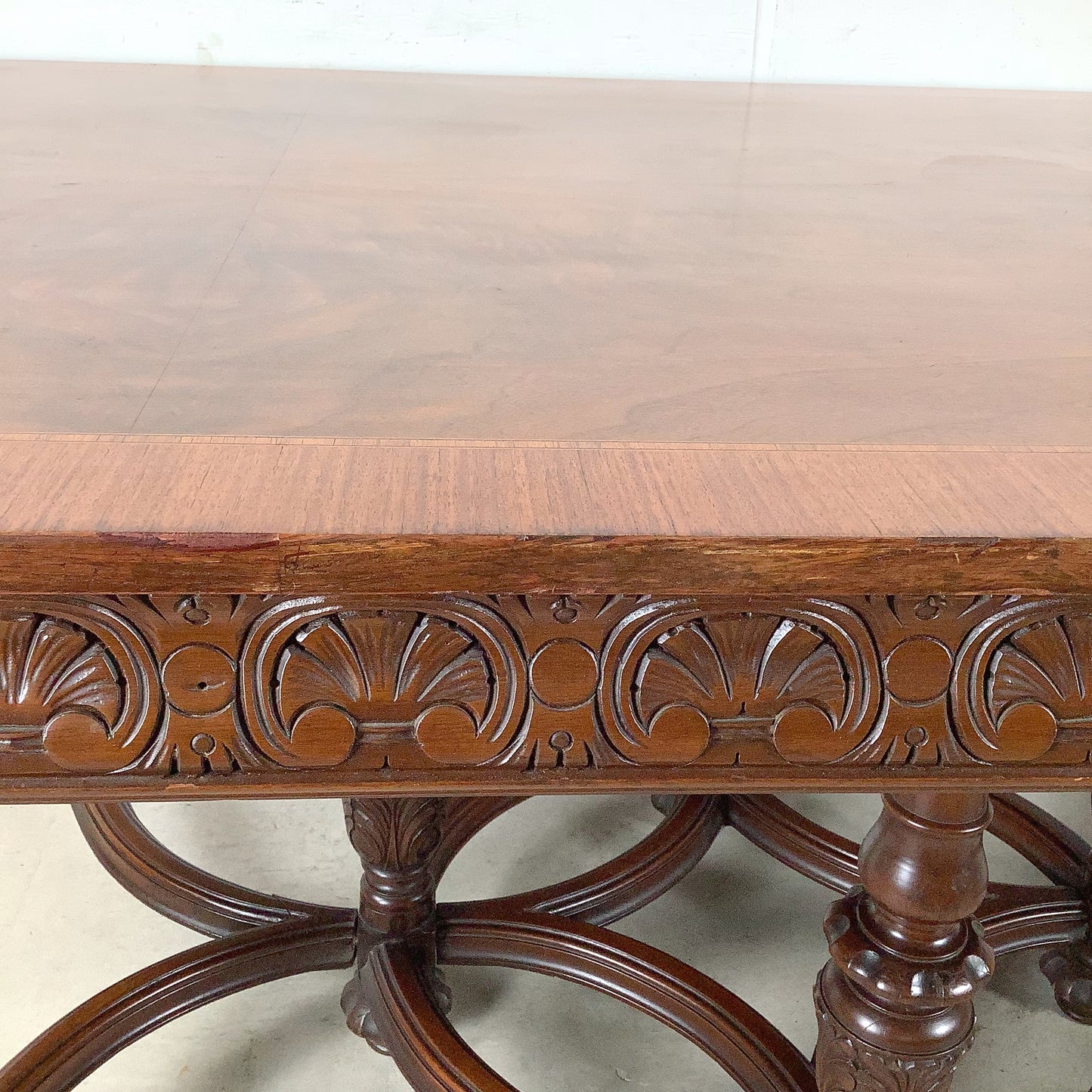 72” Carved Renaissance Revival Dining Table