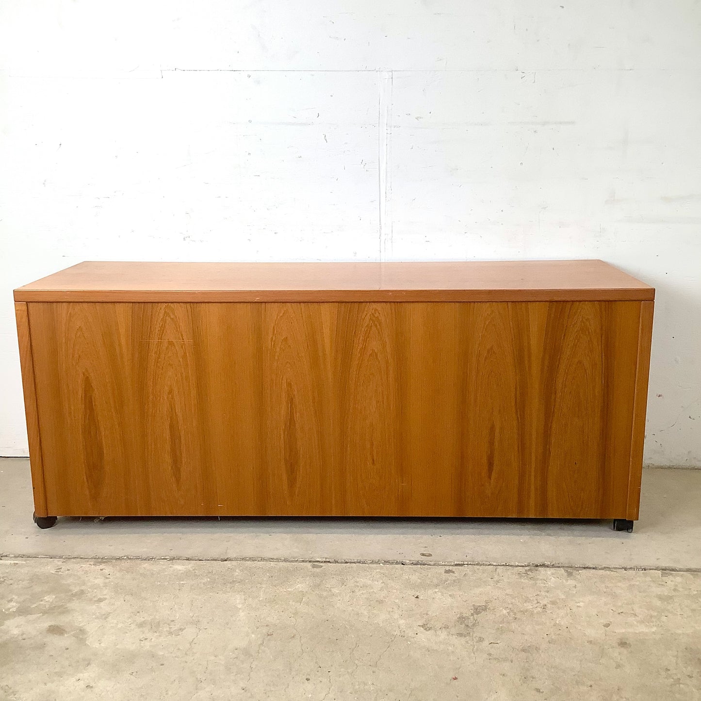 Mid-Century Danish Modern Teak Single Pedestal Writing Desk