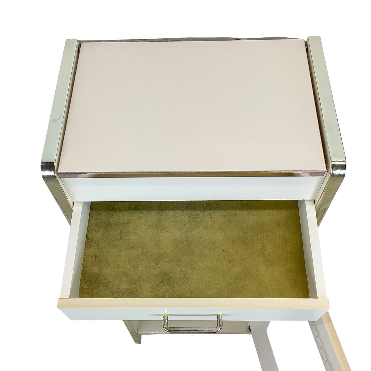 Vintage 1980s Postmodern Jewelry Armoire with Gold-Tone Trim
