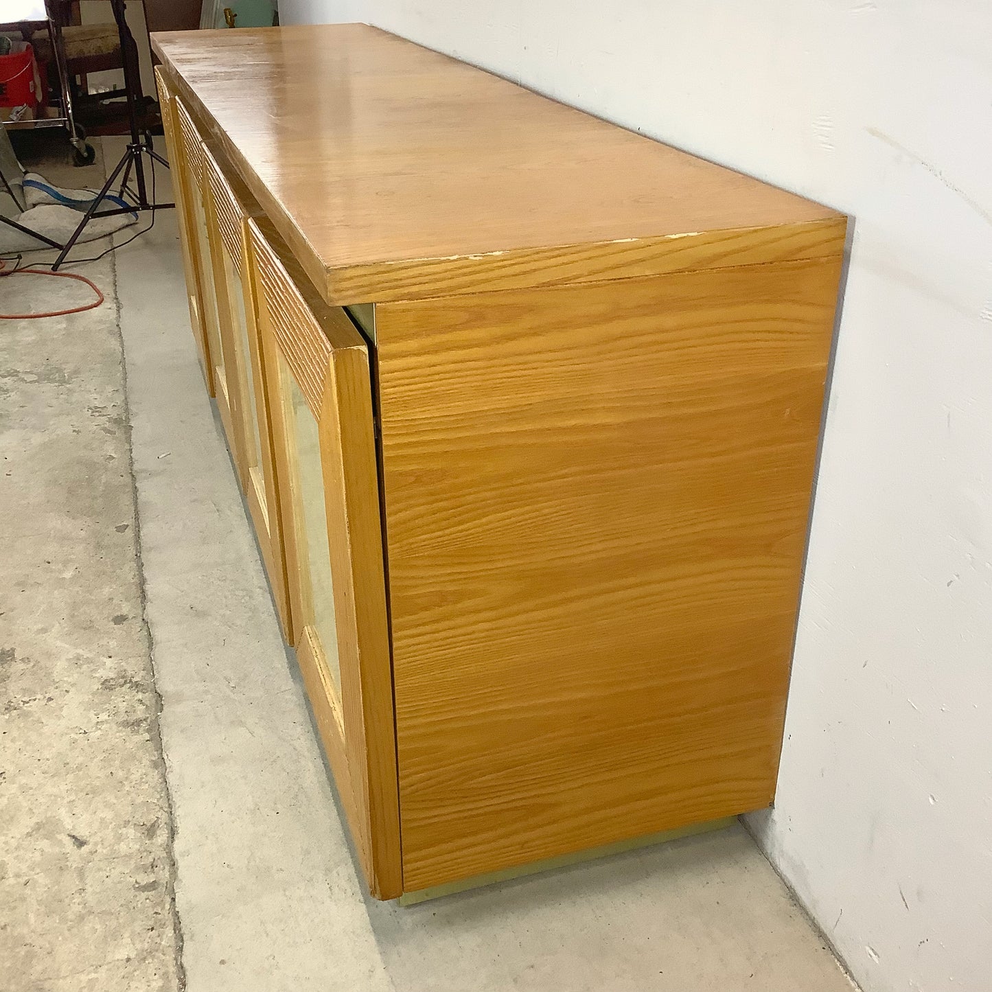 Vintage Modern Bamboo Dresser With Six Drawers