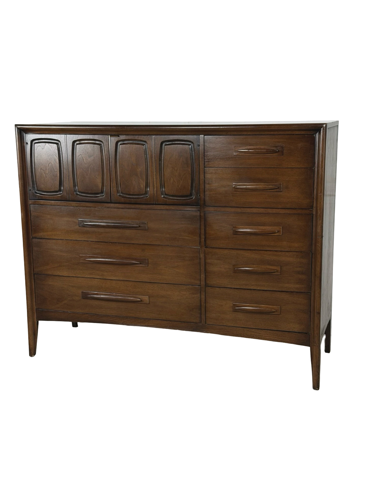 Broyhill Emphasis Mid-Century Modern Gentleman’s Chest — Eight-Drawer Dresser