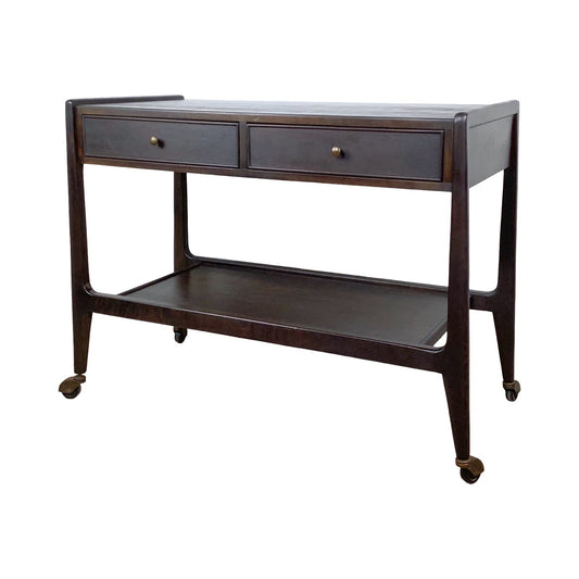 Mid-Century Mt. Airy Facade Rolling Bar Cart