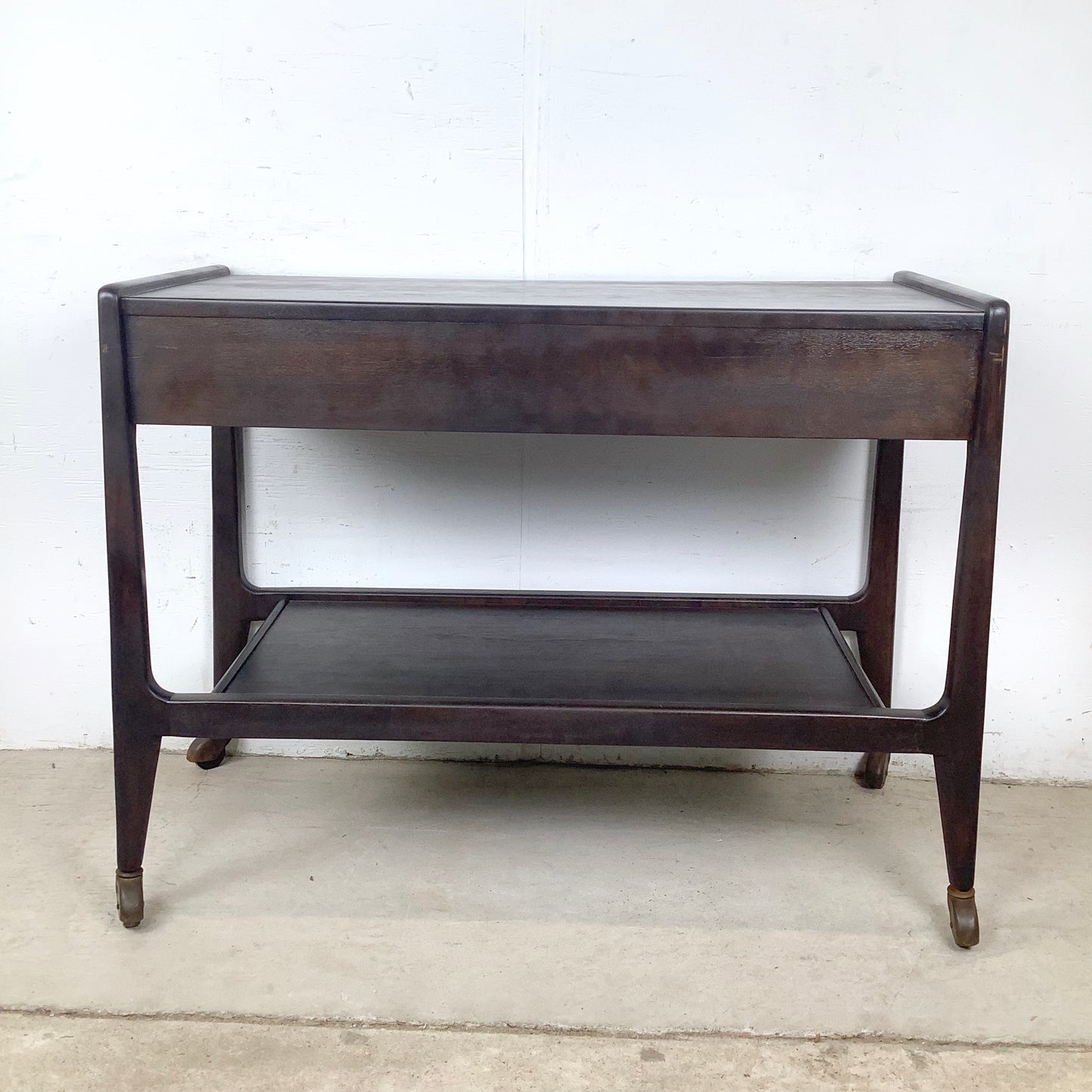 Mid-Century Mt. Airy Facade Rolling Bar Cart