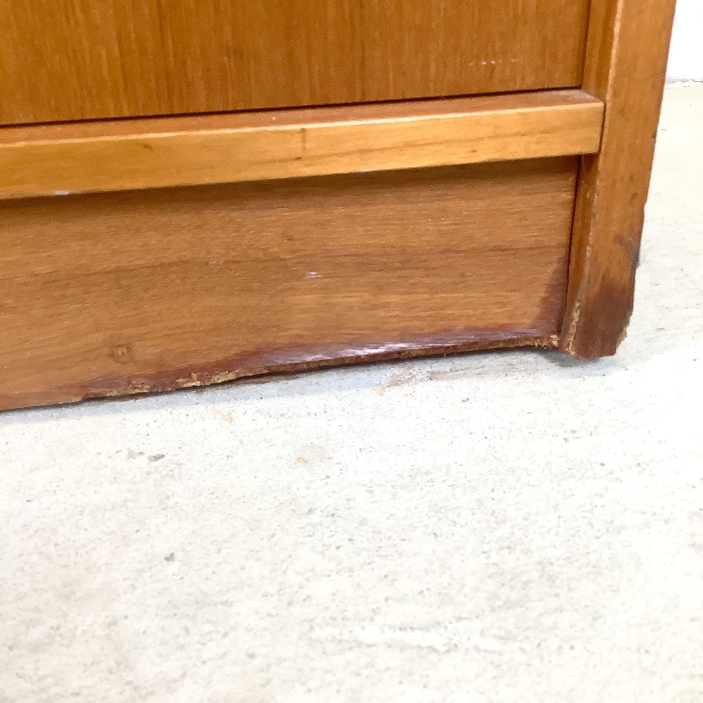 Vintage Scandinavian Modern Teak Credenza & Media Cabinet with Sliding Doors