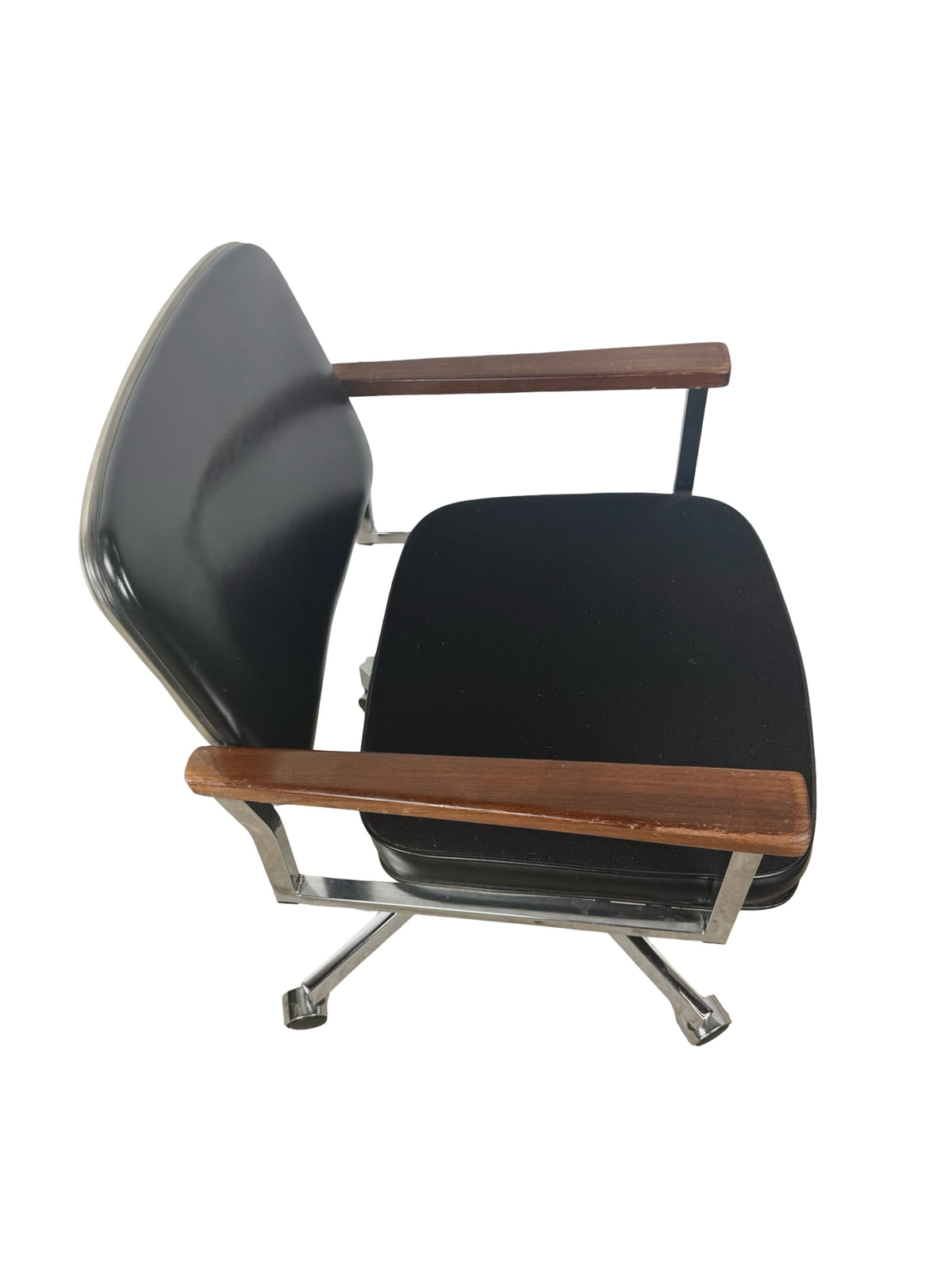 Vintage United Chair Co. Mid-Century Chrome Swivel Office Chair