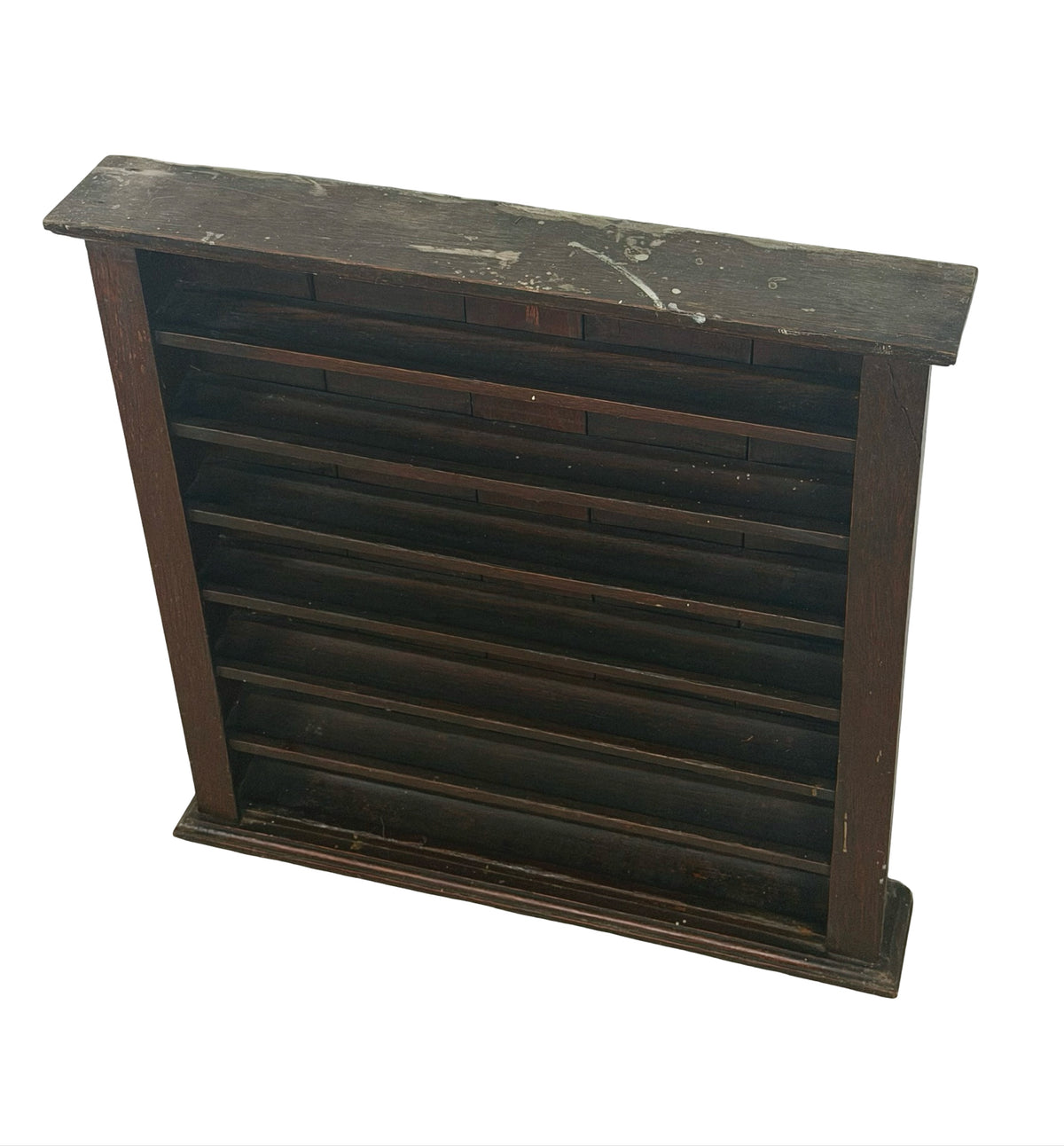 Antique Wooden Billiard Ball Display Rack, Six-Tier Game Room Shelf