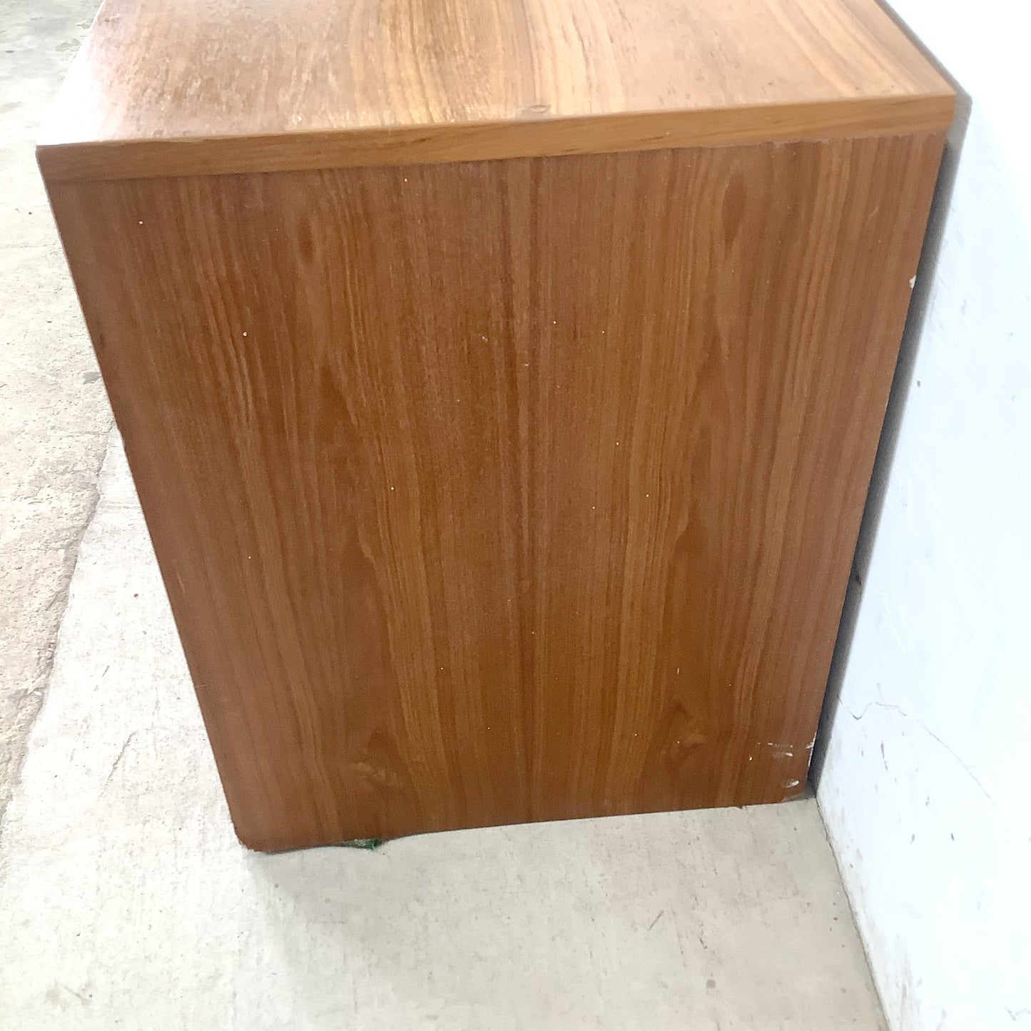 Vintage Scandinavian Modern Teak Credenza & Media Cabinet with Sliding Doors