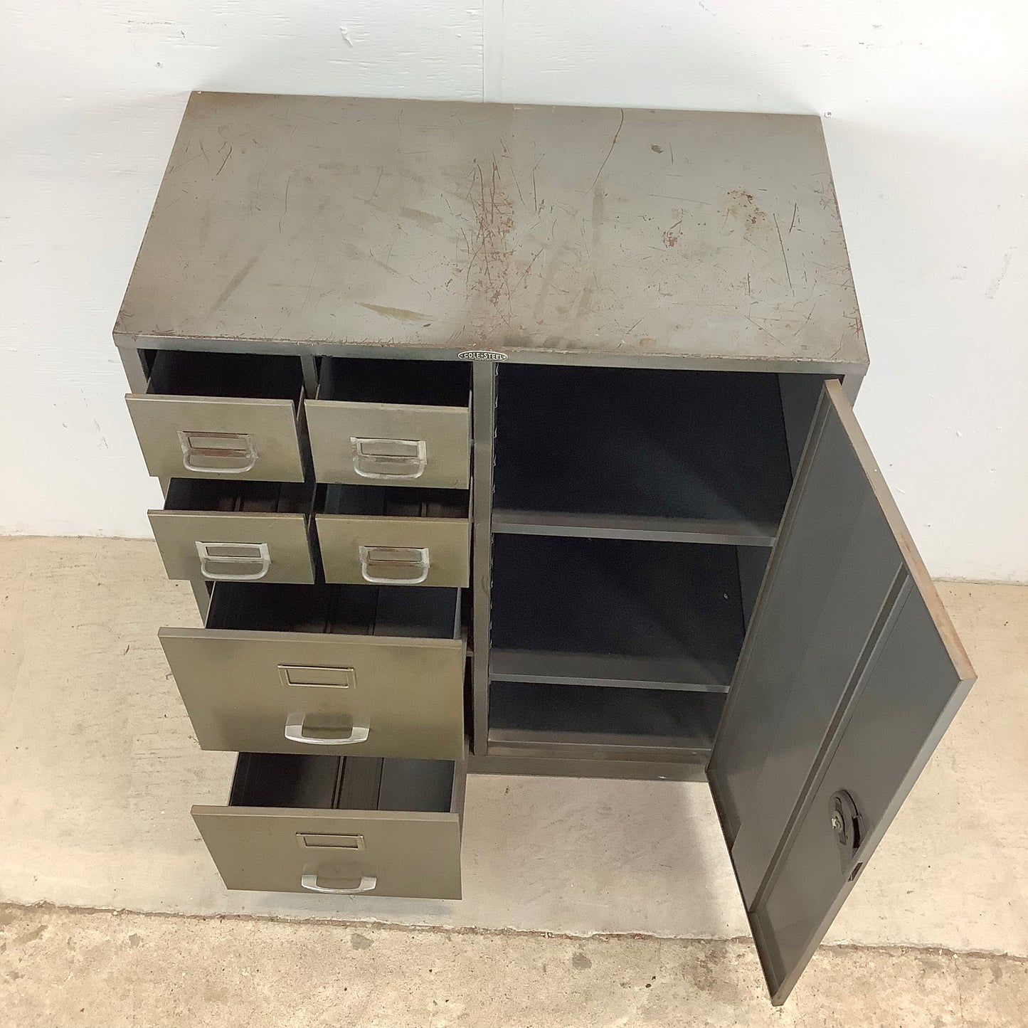 Vintage Industrial Filing Cabinet by Cole