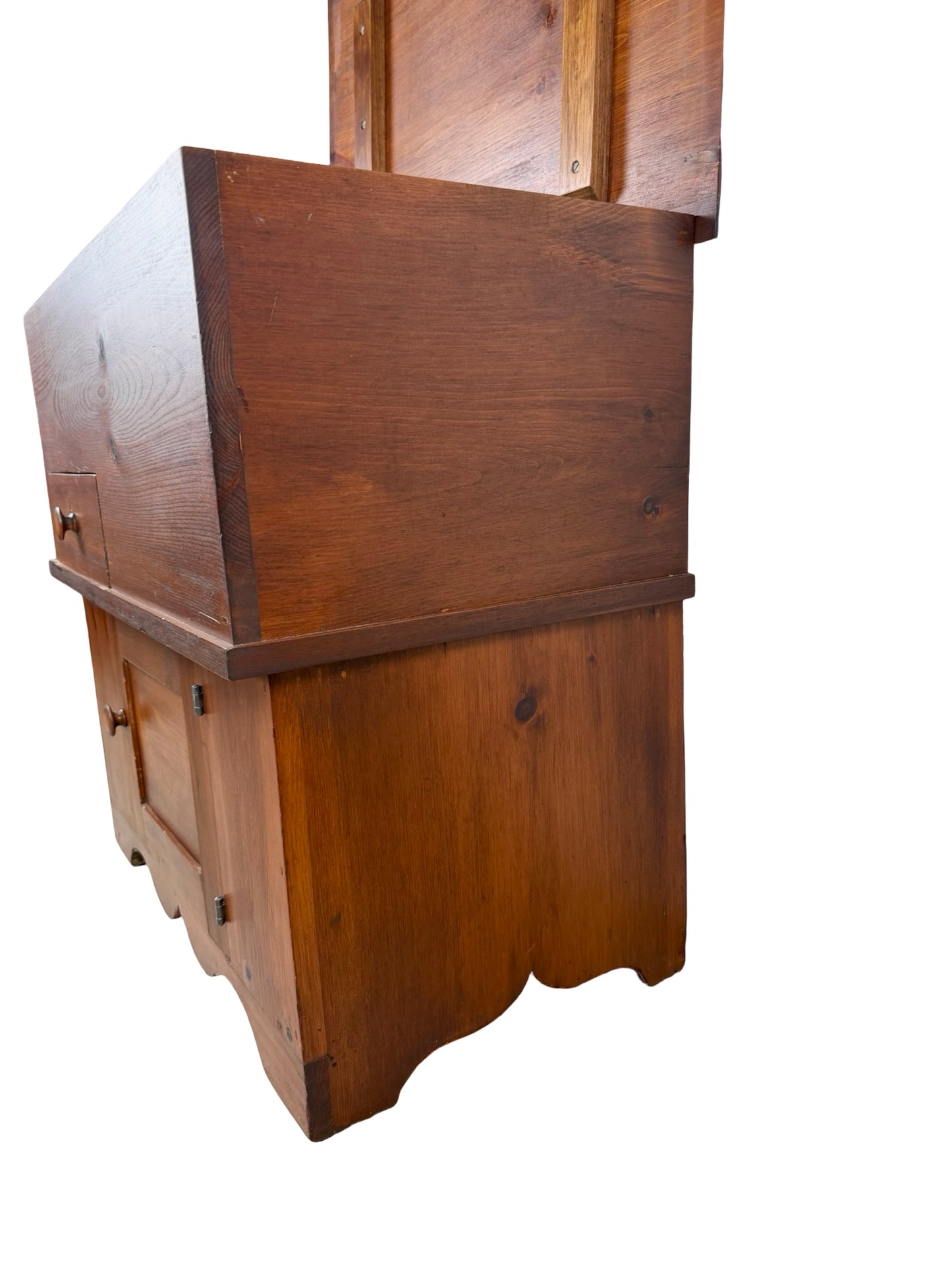Rustic Pine Dry Sink Storage Cabinet with Lift Top, Drawer & Cupboard