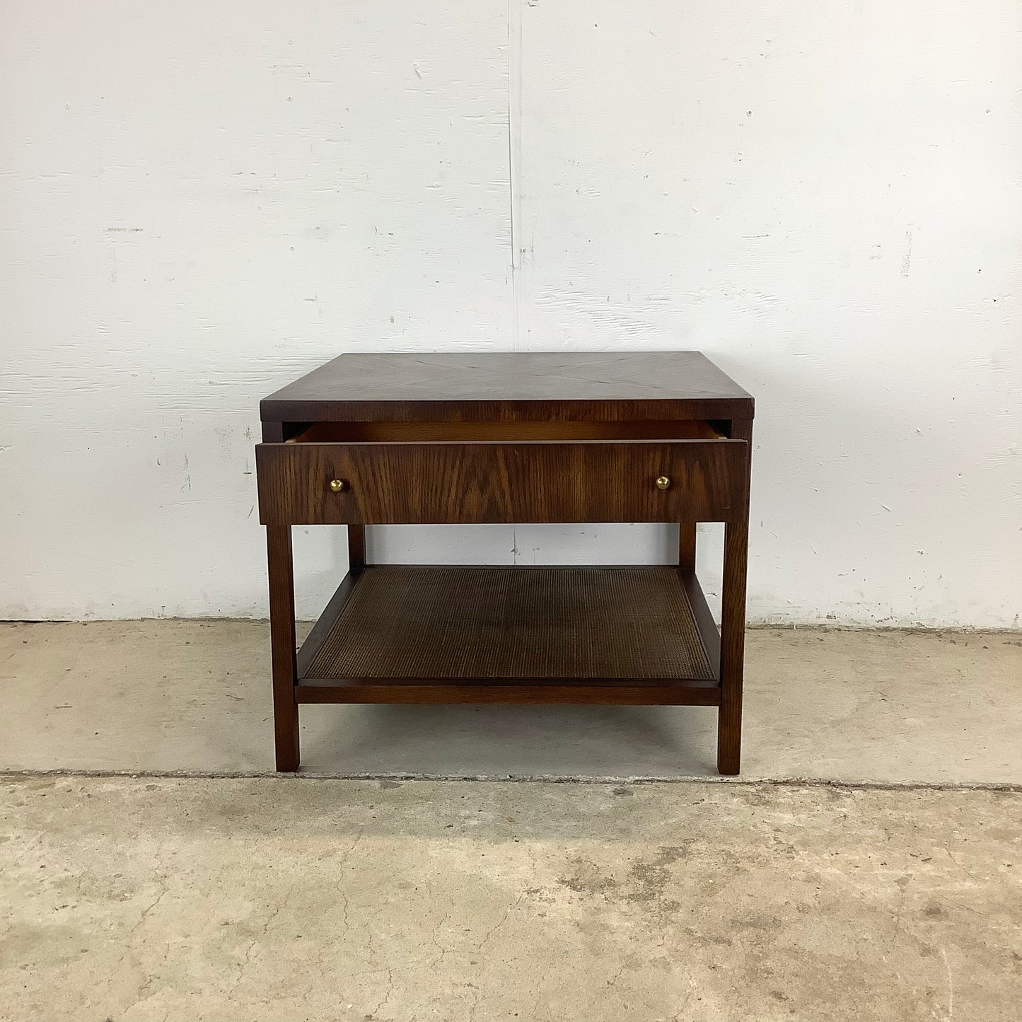 Mid-Century Modern Side Table with Drawer