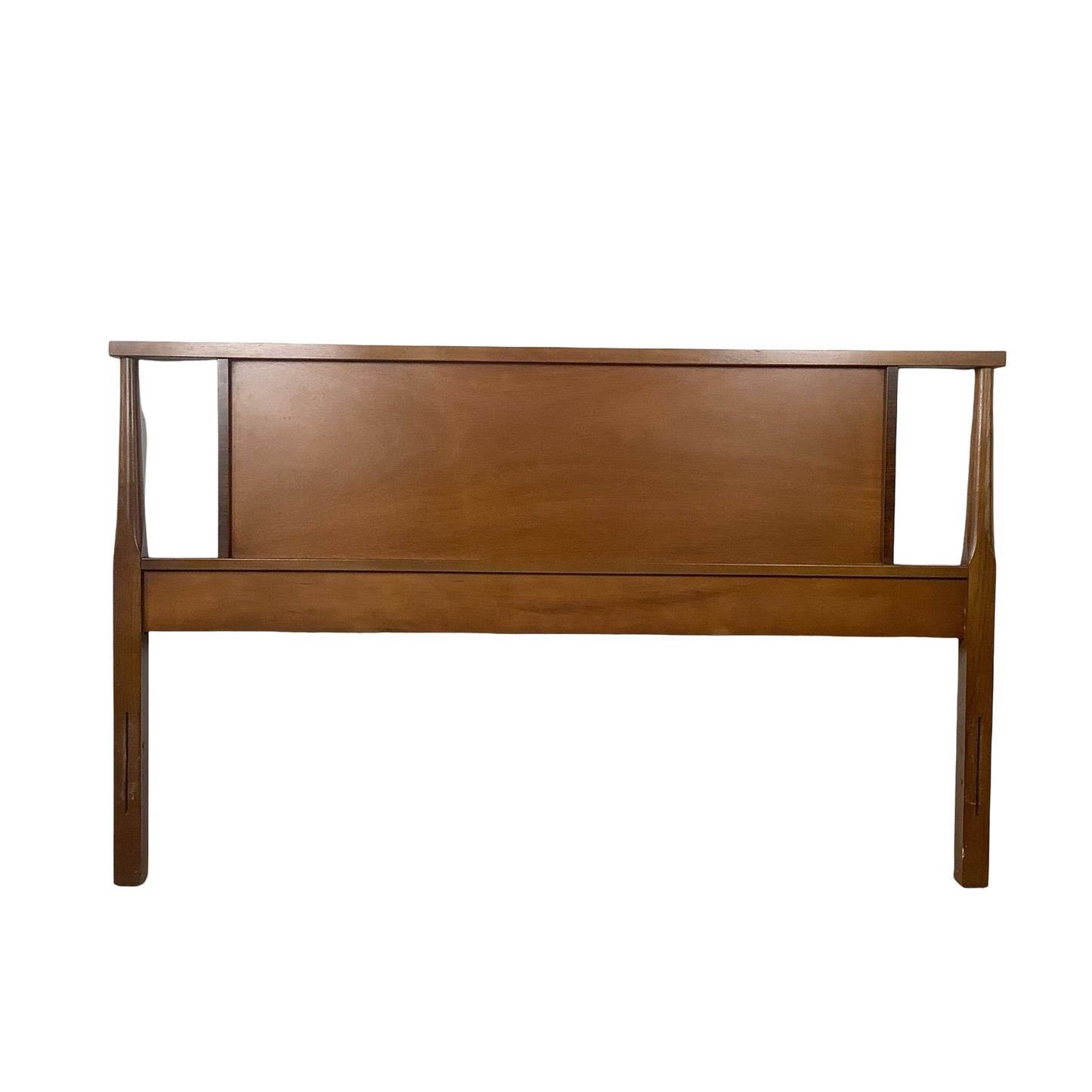 Mid-Century Modern Walnut Headboard | Vintage Full Size | Open Frame Design