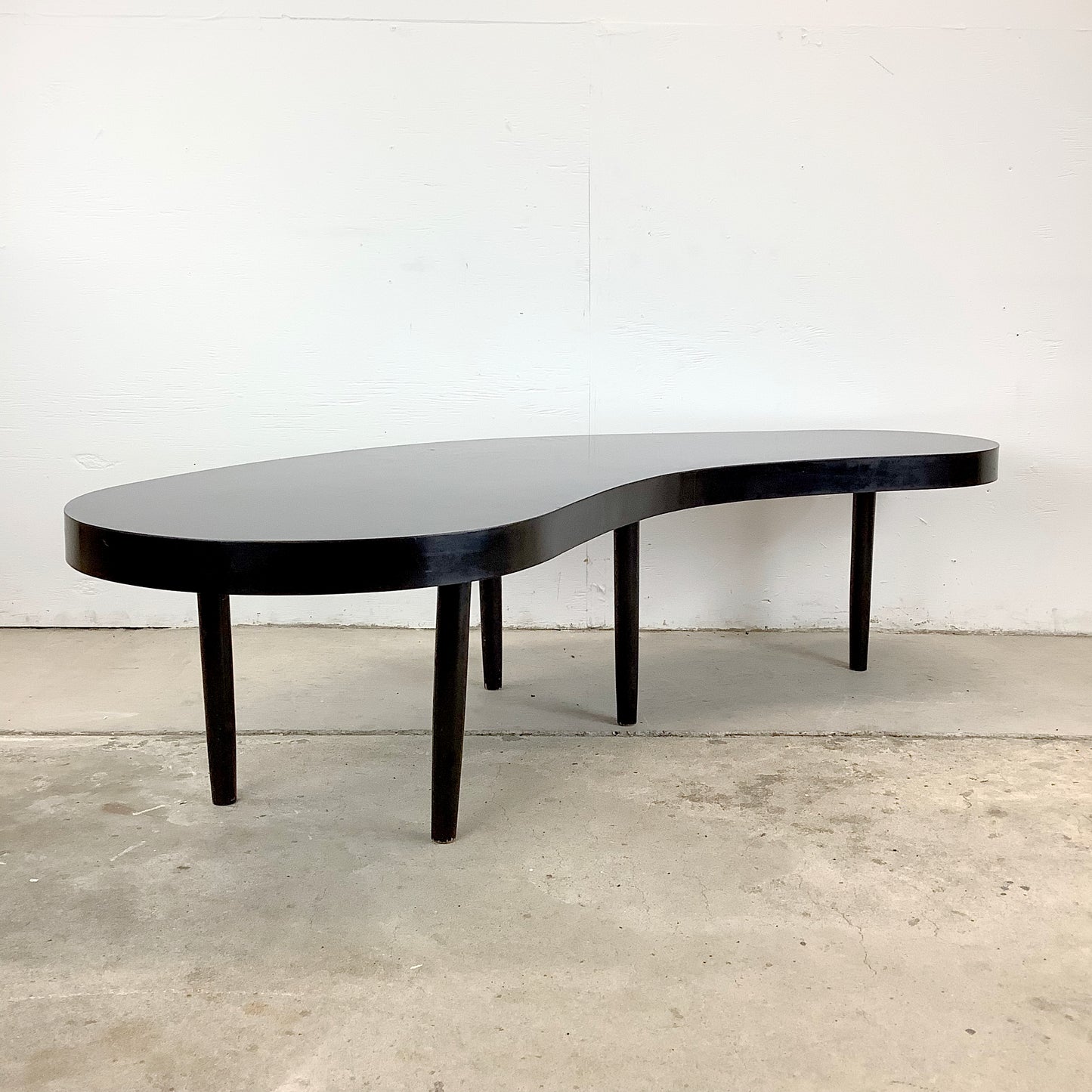 Atomic Modern Sculptural Coffee Table with Kidney-Shaped Form