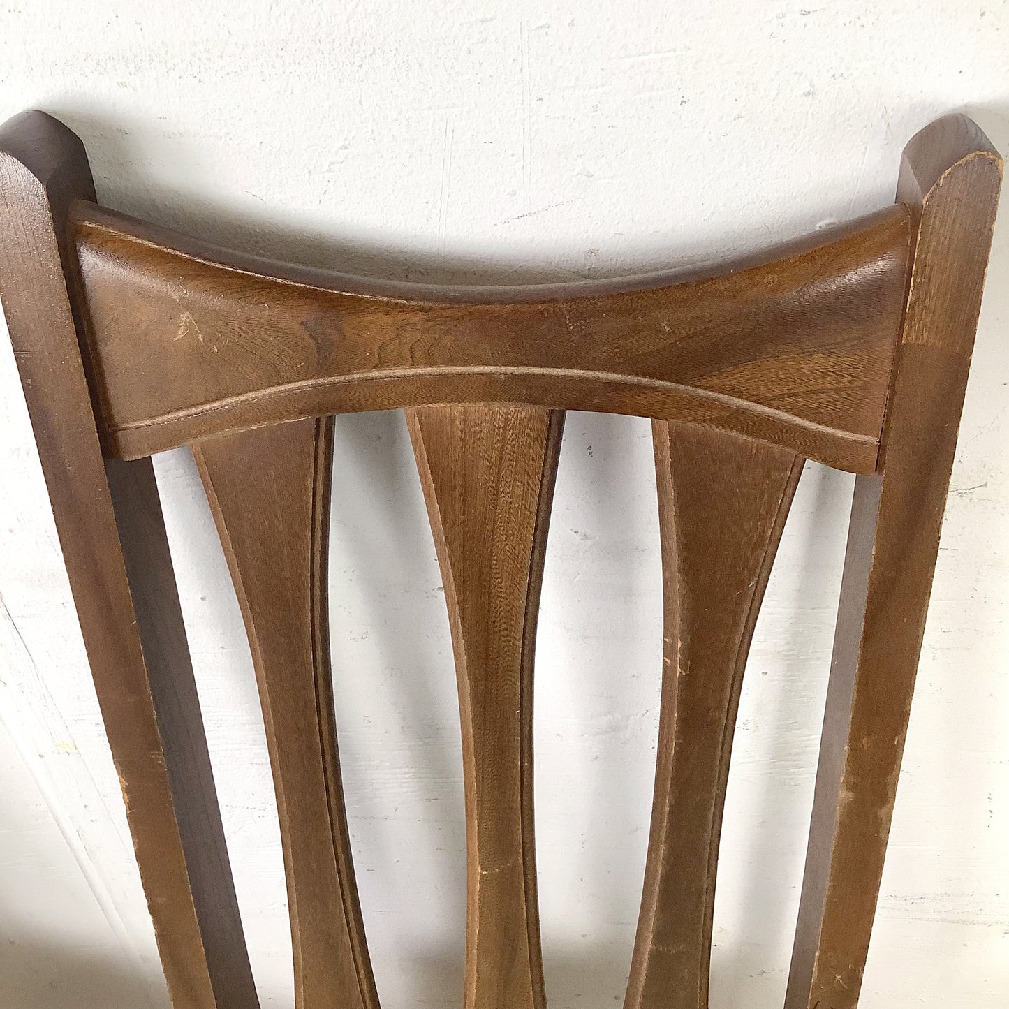 Set of Six Mid-Century Walnut Dining Chairs