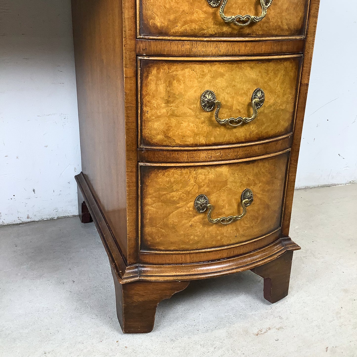 Vintage French Provincial Style Leather-Top Vanity or Writing Desk