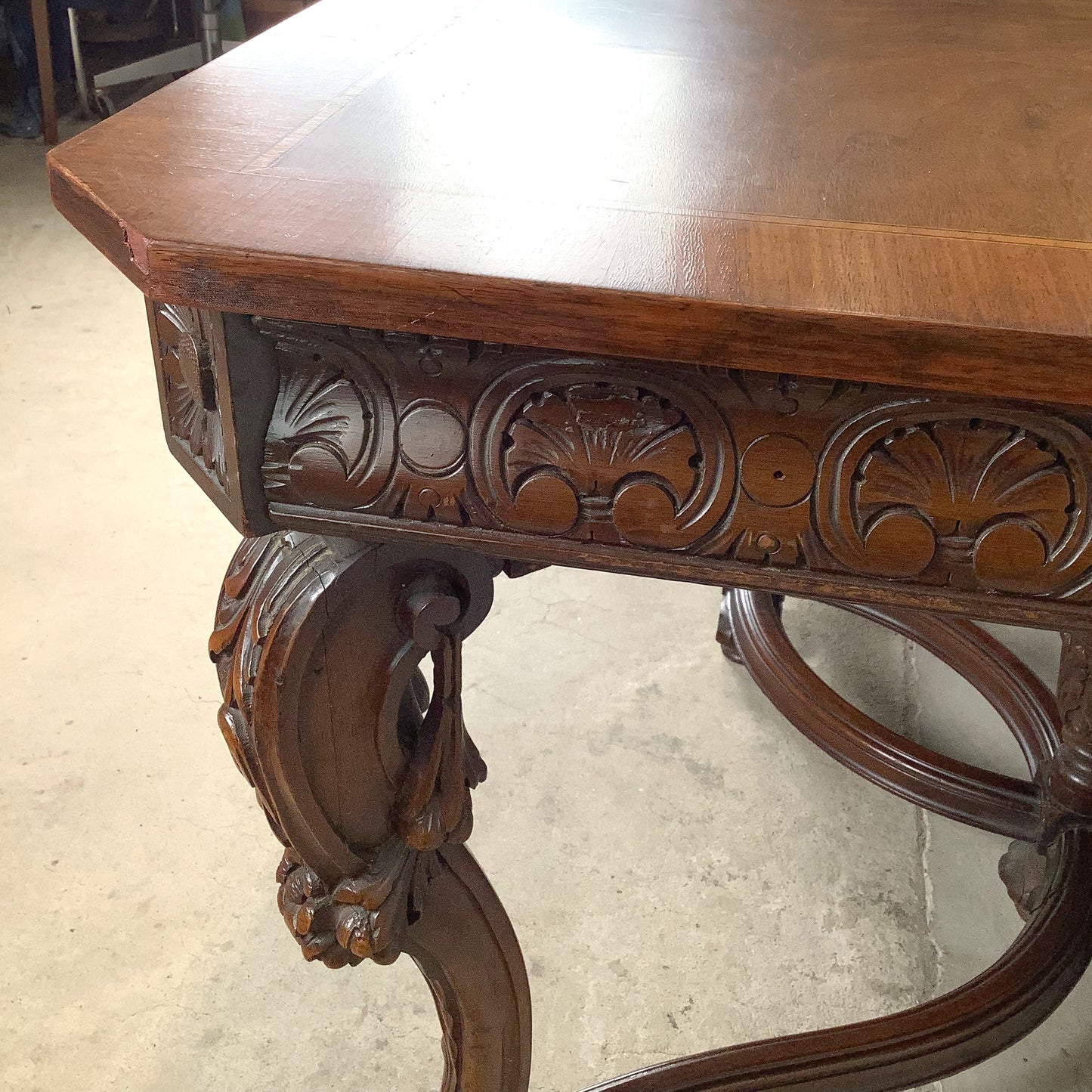 72” Carved Renaissance Revival Dining Table