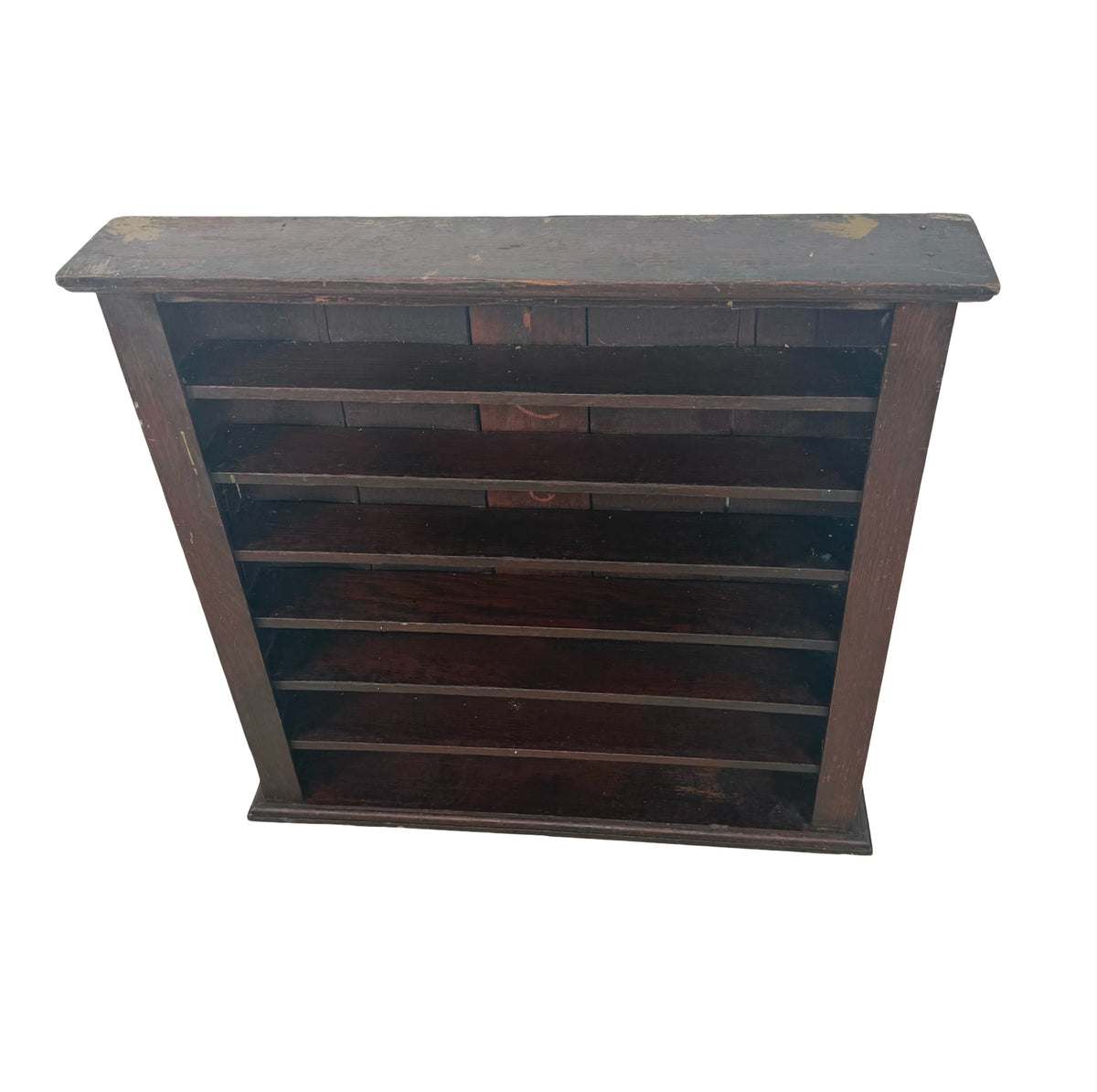 Antique Wooden Billiard Ball Display Rack, Six-Tier Game Room Shelf