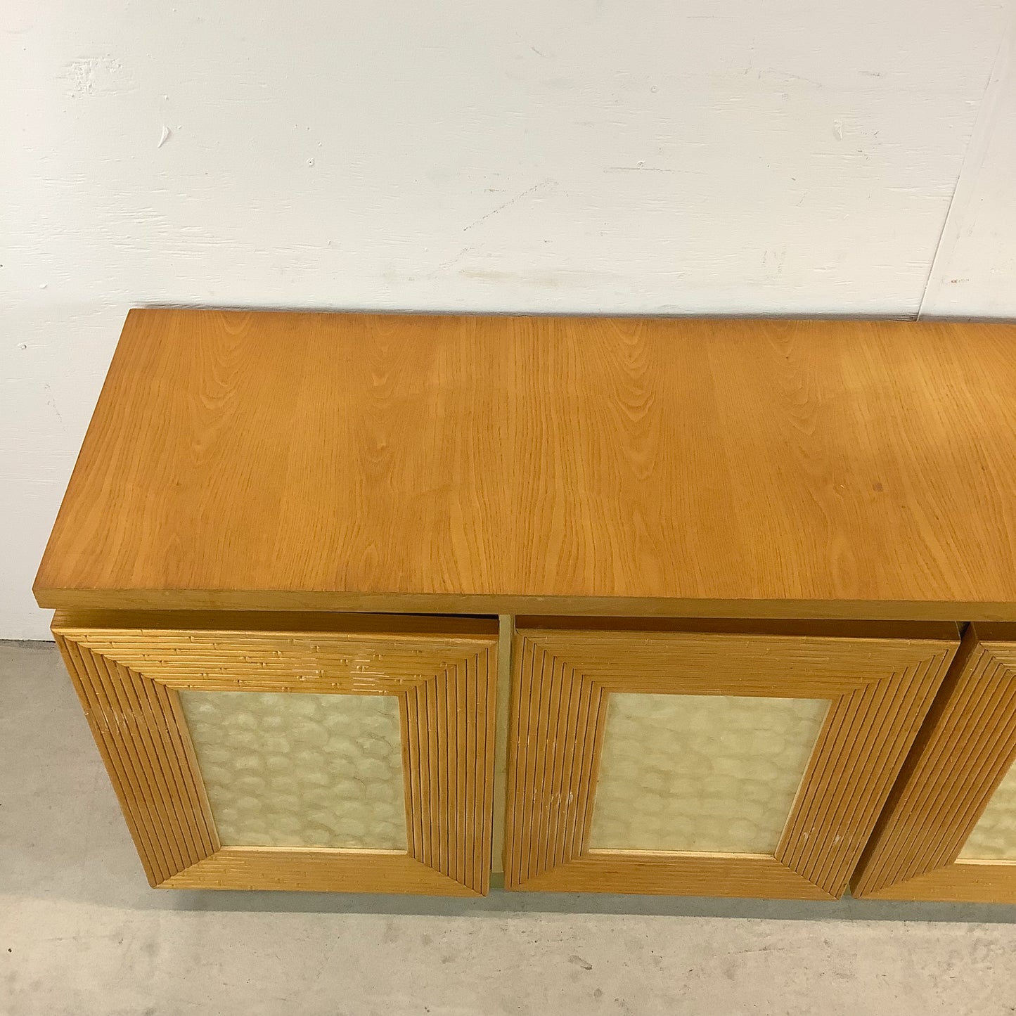 Vintage Modern Bamboo Dresser With Six Drawers