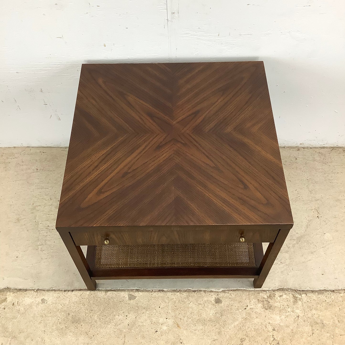 Mid-Century Modern Side Table with Drawer