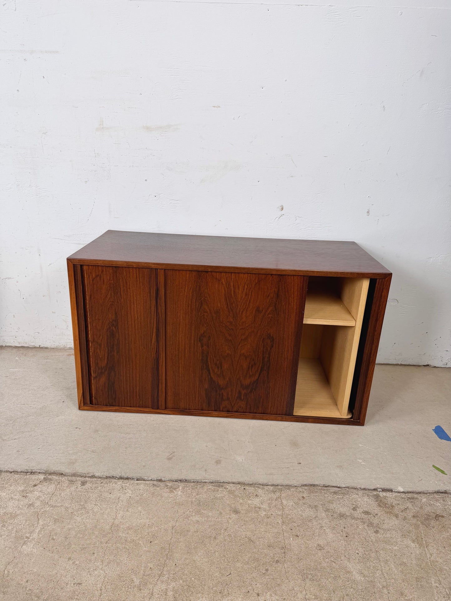 MCM Rosewood Three-Bay Modular Wall Unit, HG Systemi— Denmark, Cado Style