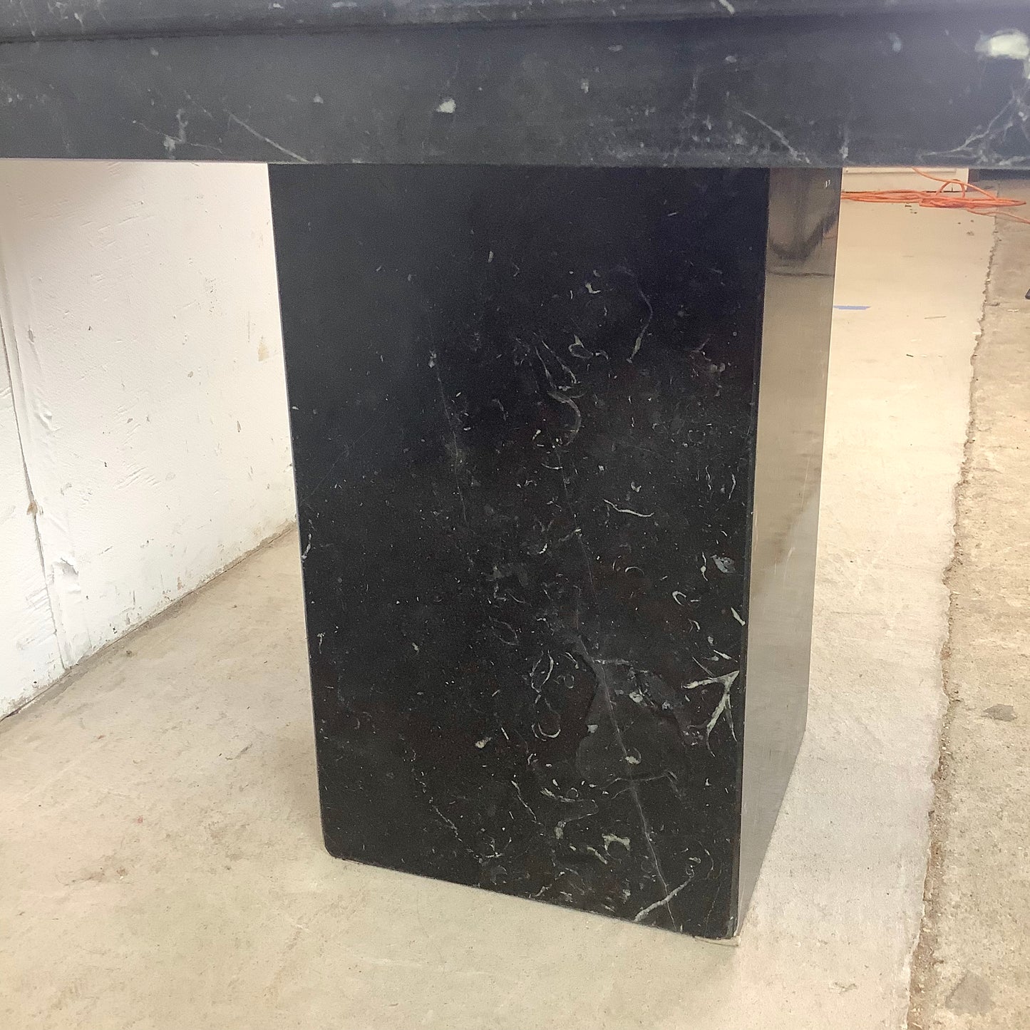 Nero Marquina Black Marble Square Side table