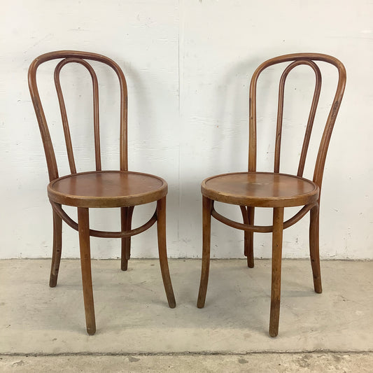 Pair Bentwood Thonet Cafe Chairs