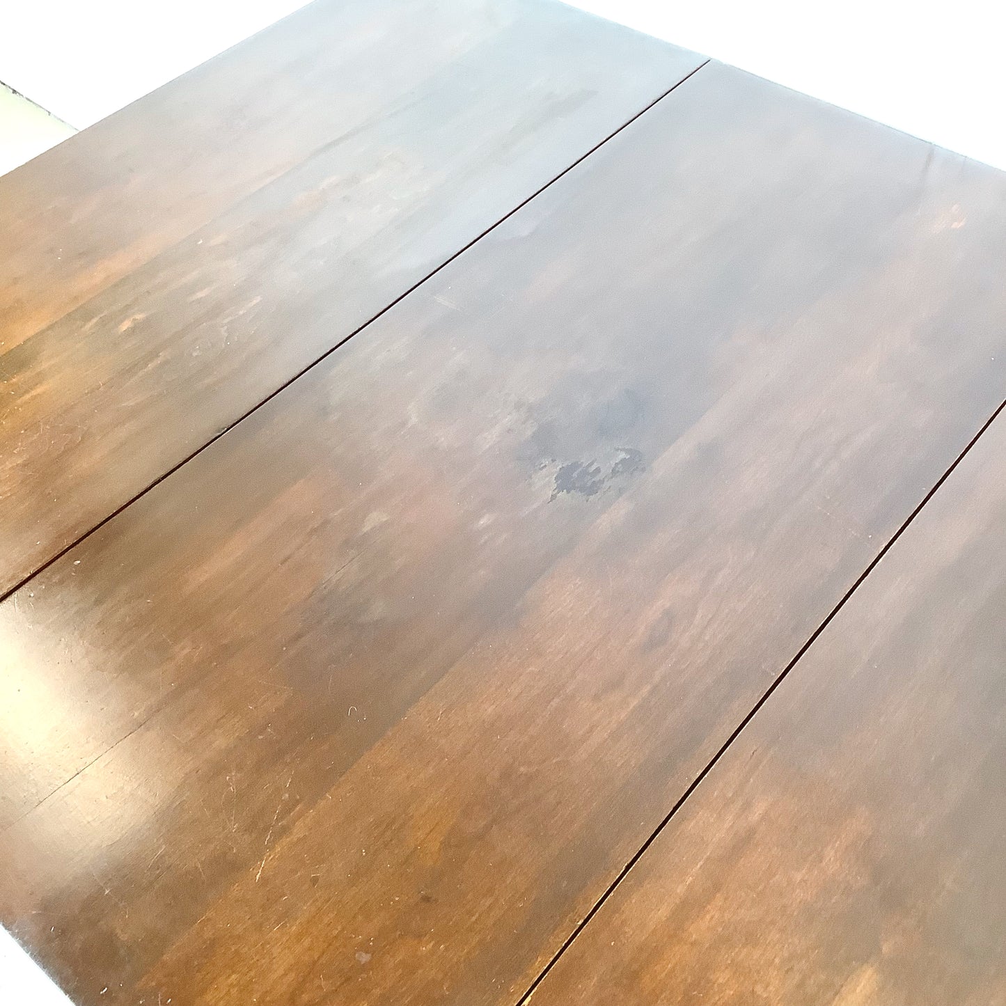 American Empire-Style Walnut Drop-Leaf Gate-Leg Table — Solid Wood, Single Drawer