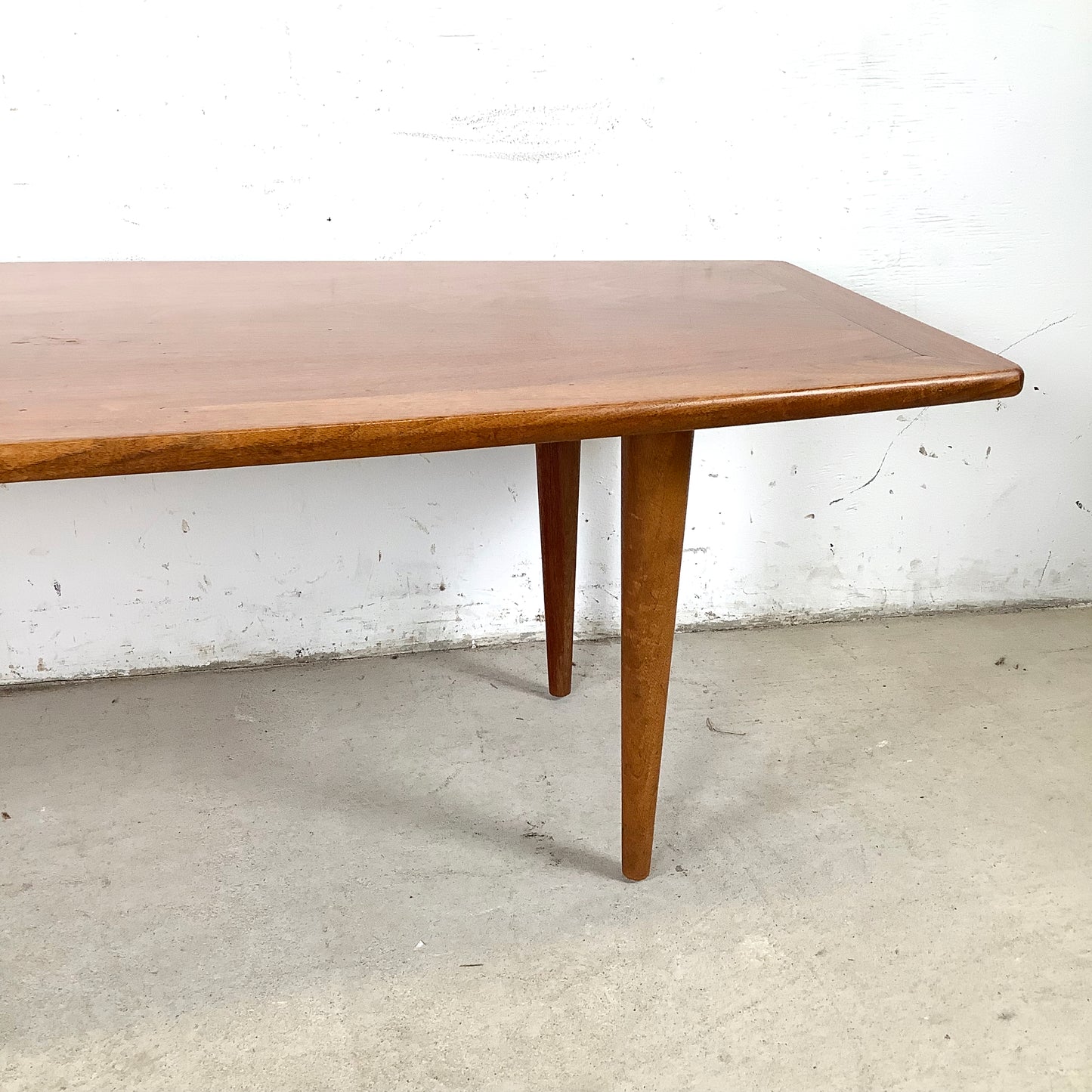 Scandinavian Modern Surfboard Teak Coffee Table