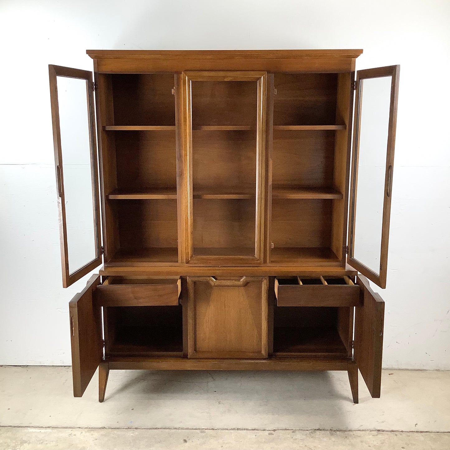 Mid-Century Credenza With Display Topper