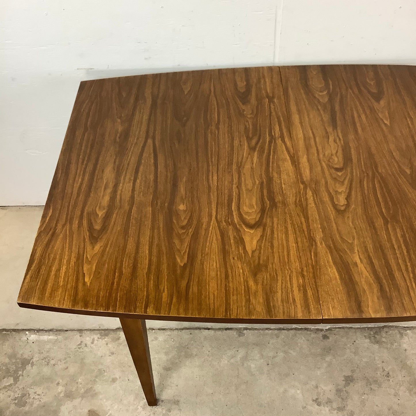 Mid-Century Walnut Finish Dining Table