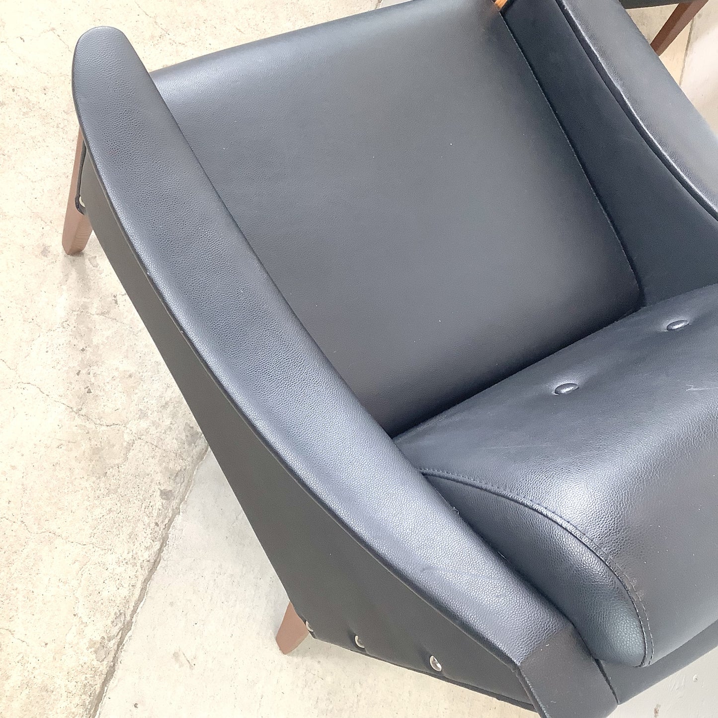 Pair Modern Gio Ponti Style Armchairs