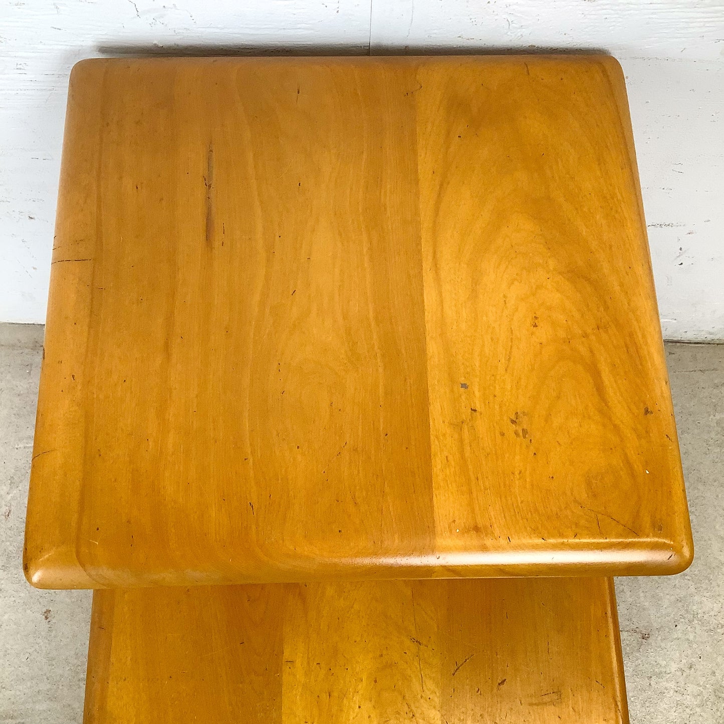 Vintage Heywood-Wakefield Birch Magazine Table | Mid-Century Wheat Finish End Table