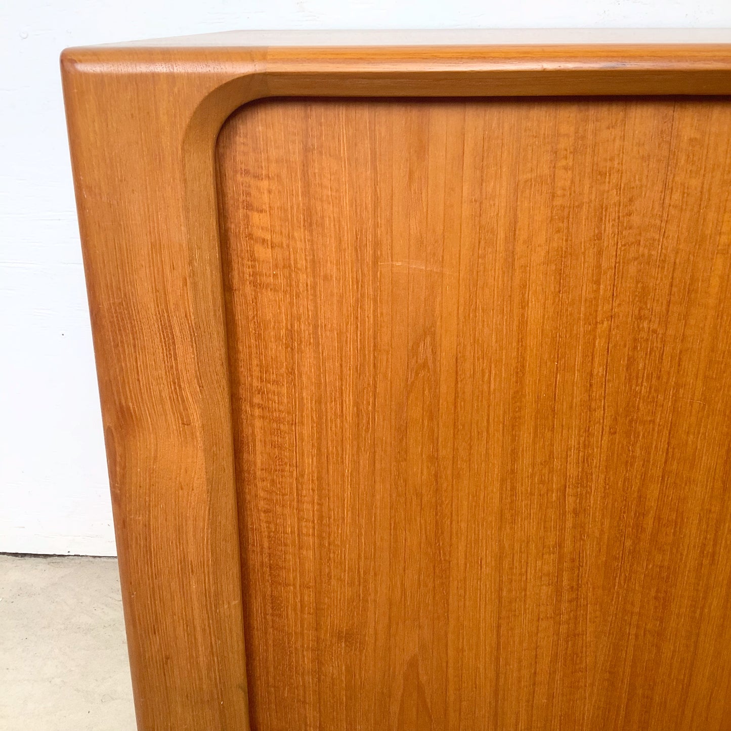 Danish Teak Tambour Door Credenza by Bernhard Pedersen & Søn | 20th Century