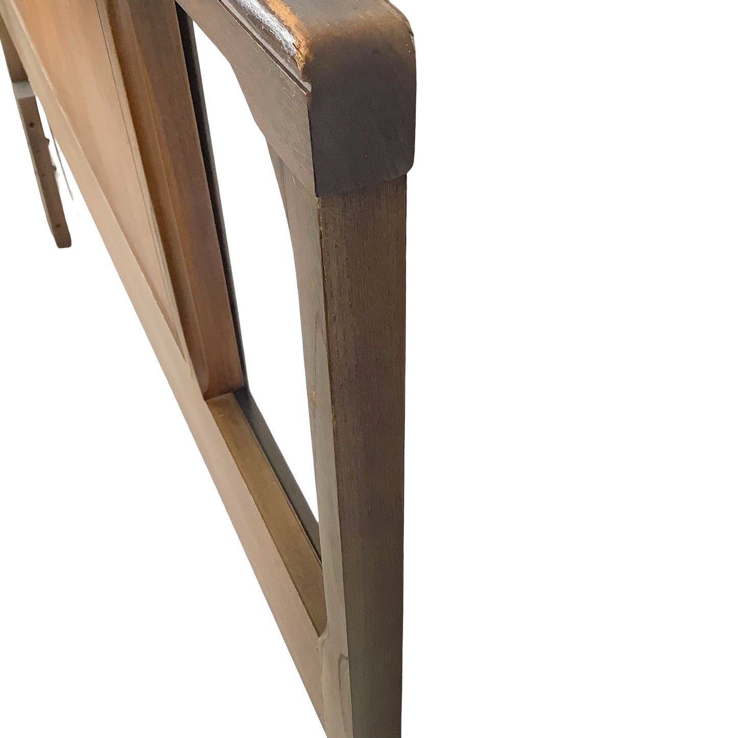 Mid-Century Modern Walnut Headboard | Vintage Full/Queen | Sculptural Cutout Design
